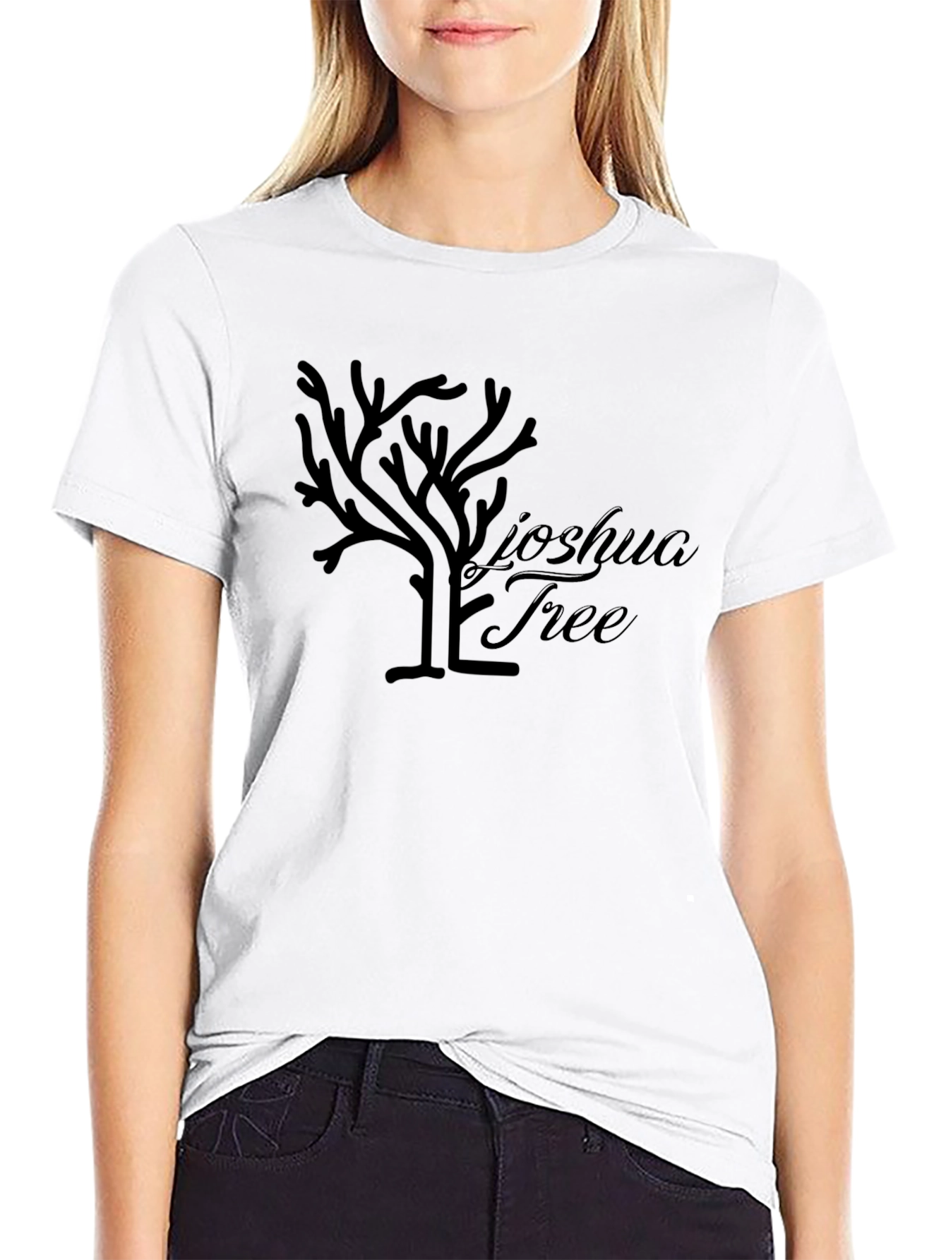 Joshua Tree Graphic Tee - Classic Black Cotton T-Shirt