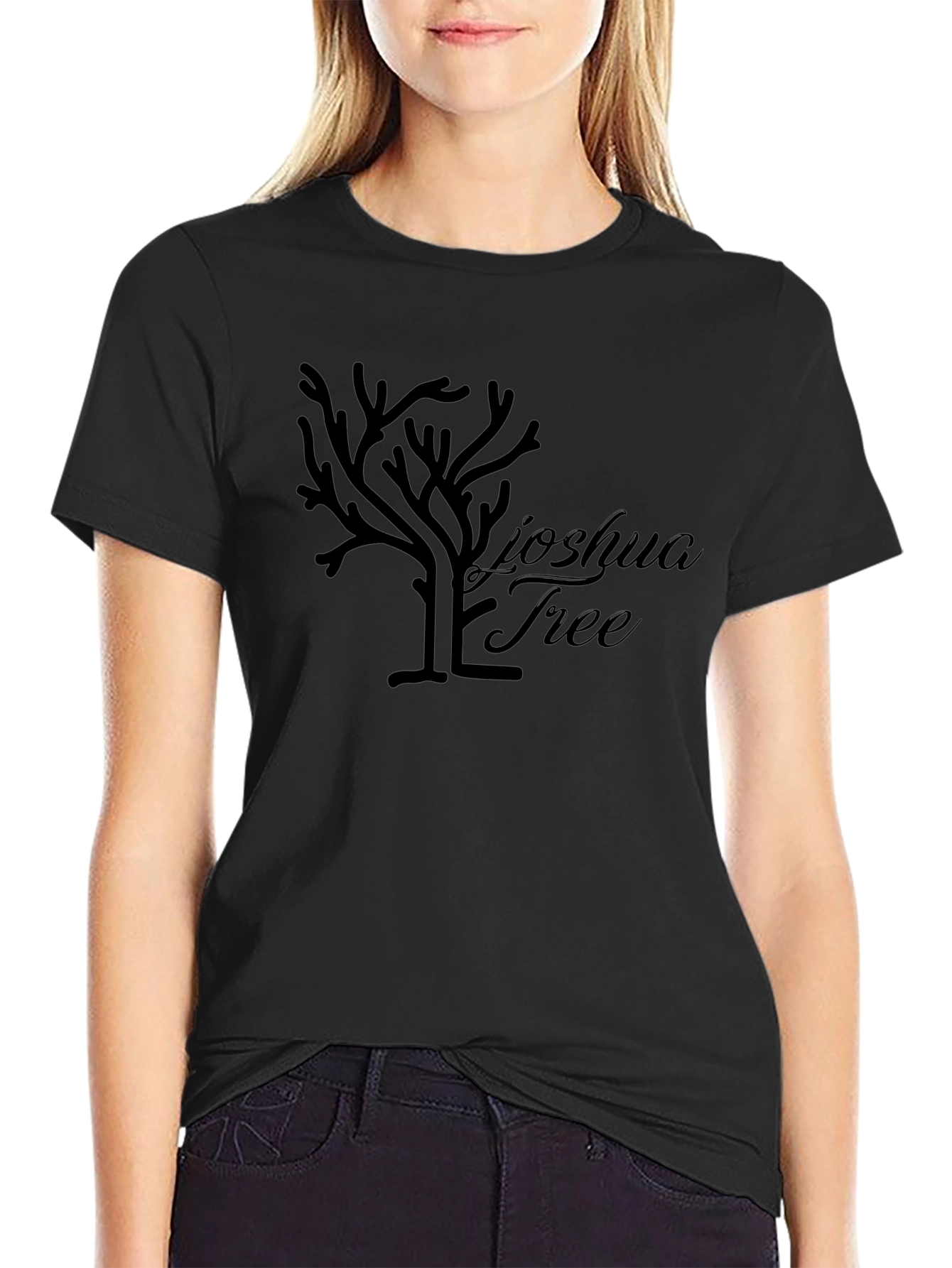 Joshua Tree Graphic Tee - Classic Black Cotton T-Shirt