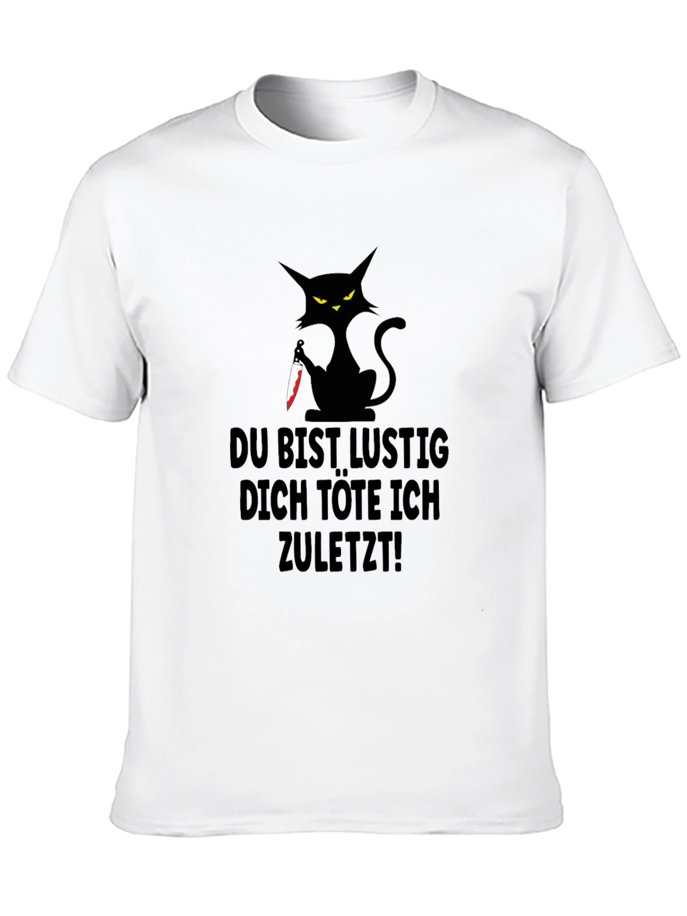 Black Cat German Phrase Graphic T-Shirt