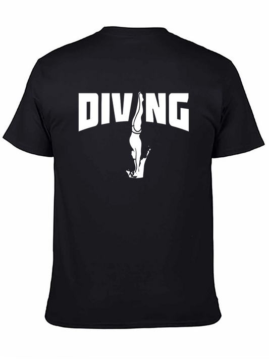 Diving Graphic T-Shirt - Black