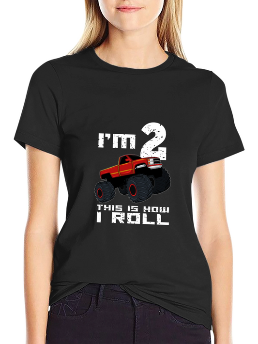 Im 2 Monster Truck T-Shirt Birthday Boy