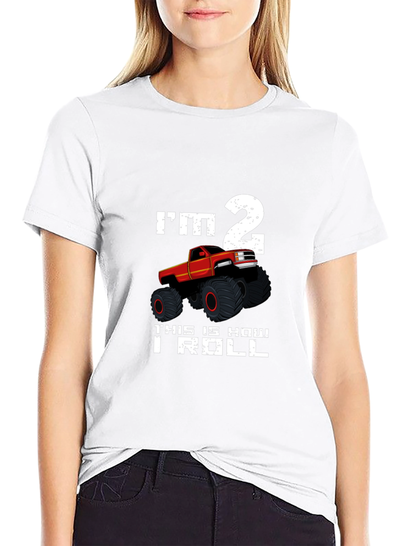 Im 2 Monster Truck T-Shirt Birthday Boy