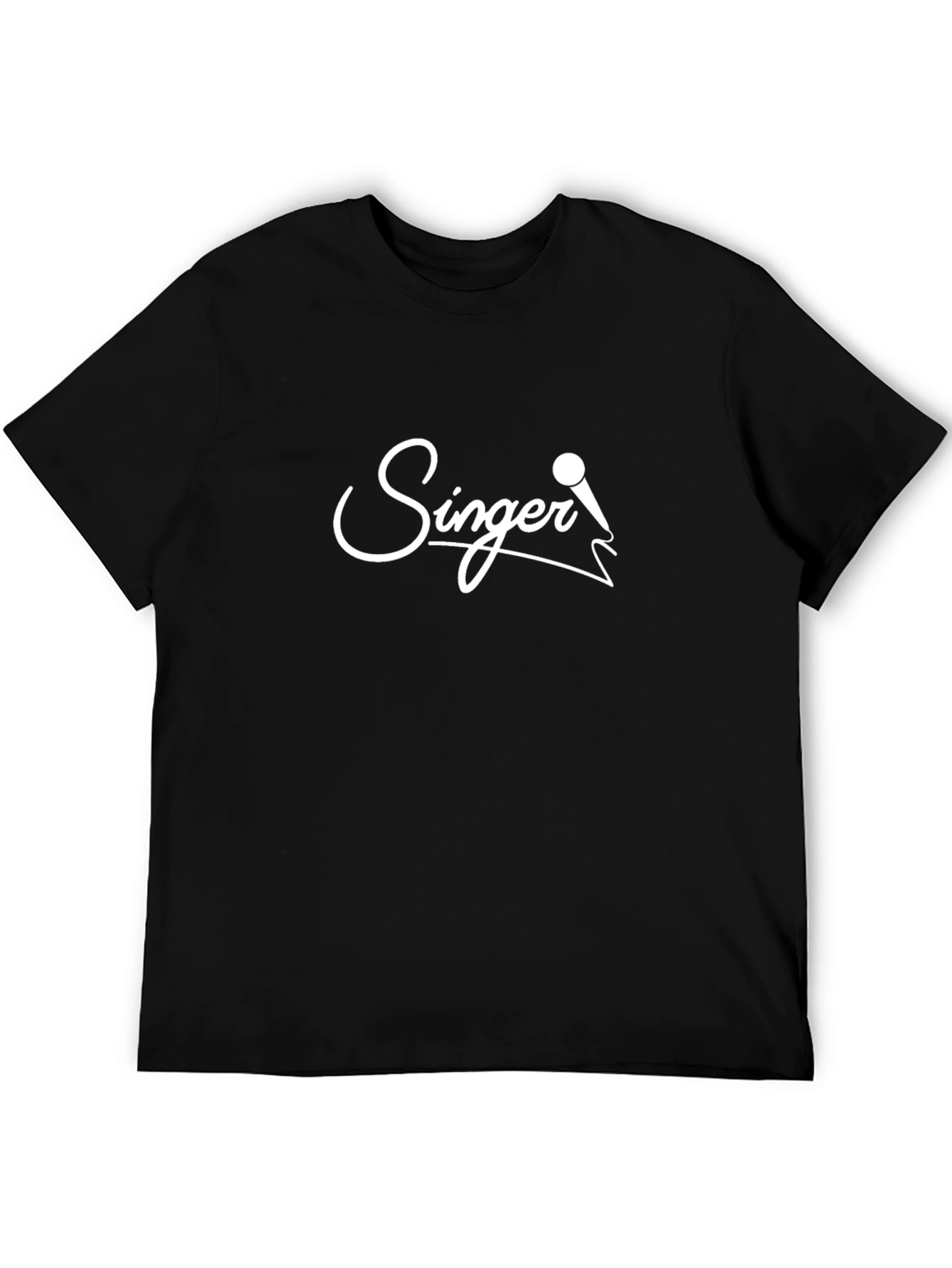 Singer Graphic Tee - Black Cotton T-Shirt