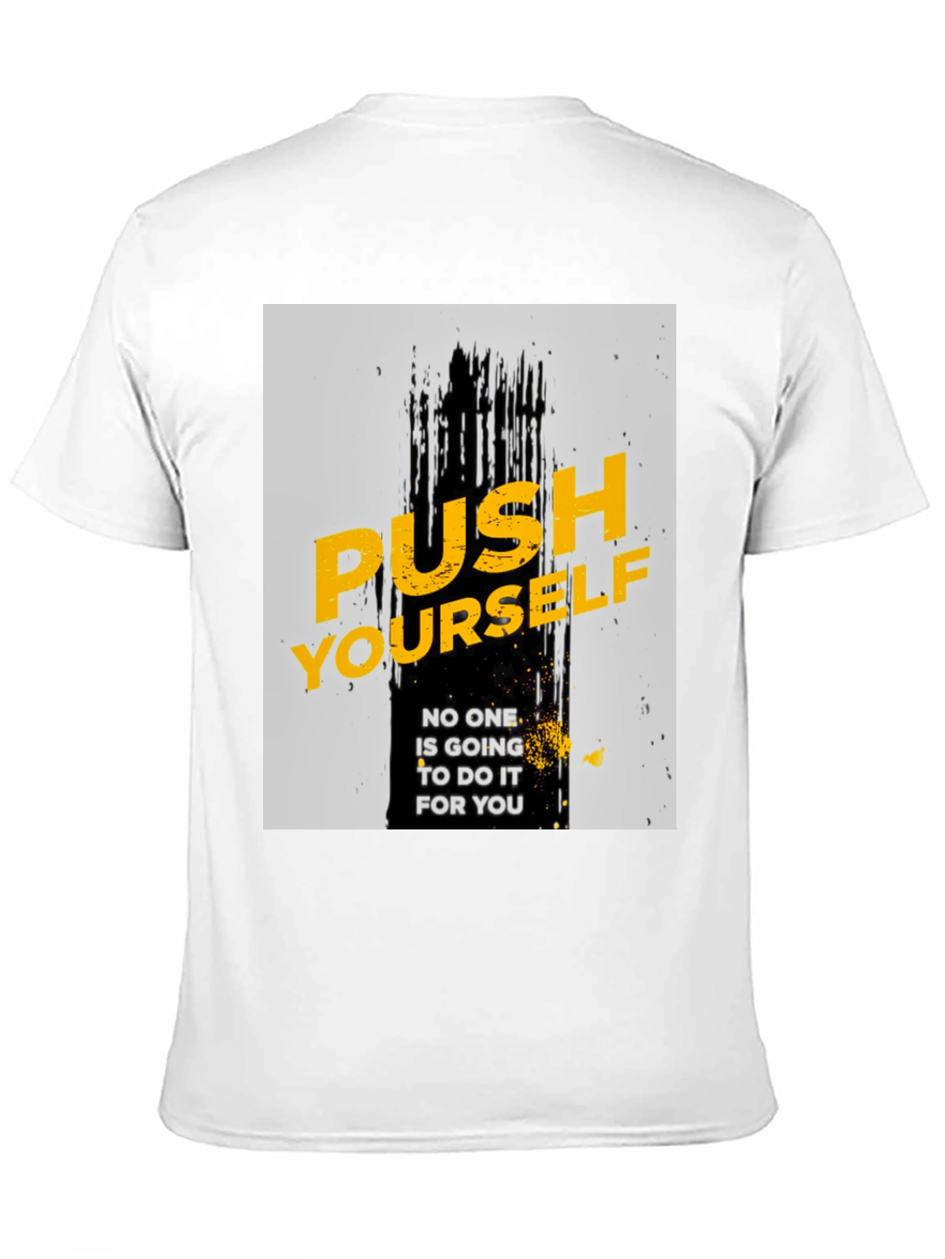 Motivational Black T-Shirt - Push Yourself