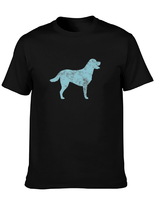 Distressed Dog Graphic Black T-Shirt