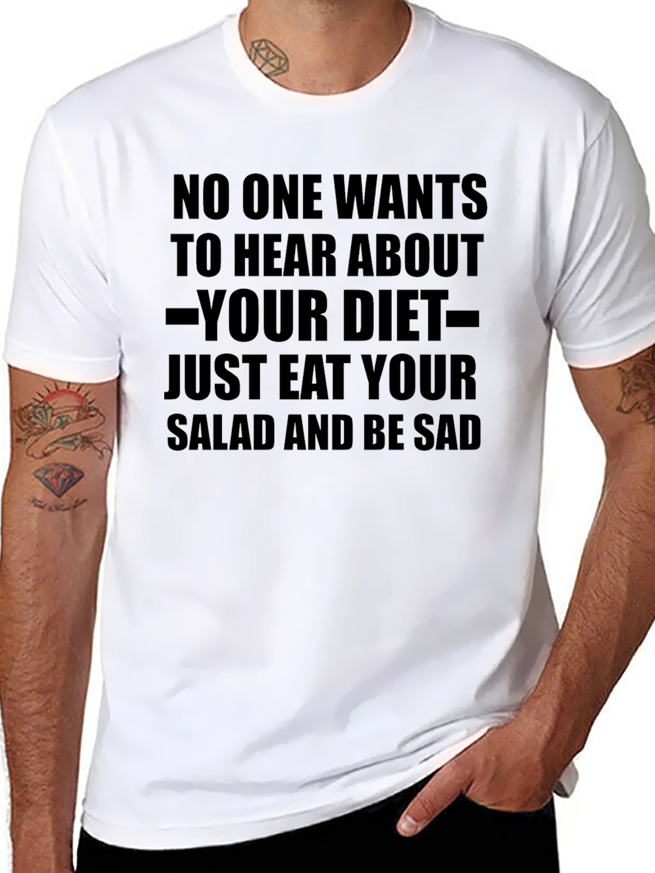 Diet Humor T-Shirt - Just Eat Your Salad