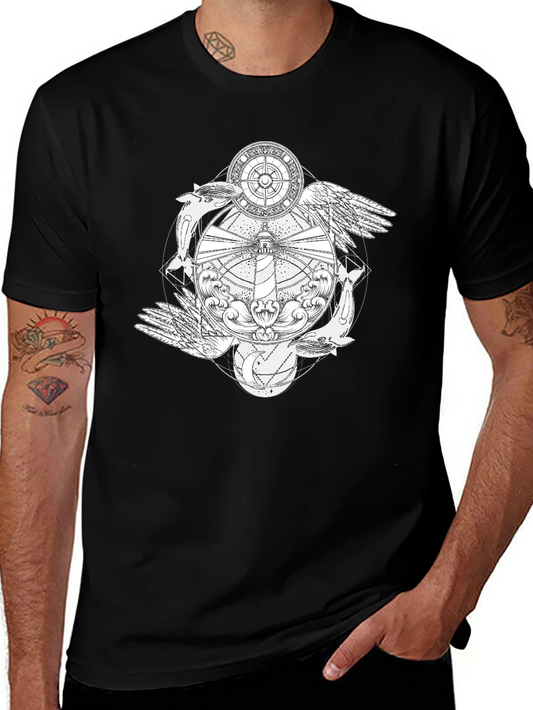 Nautical Lighthouse Graphic T-Shirt