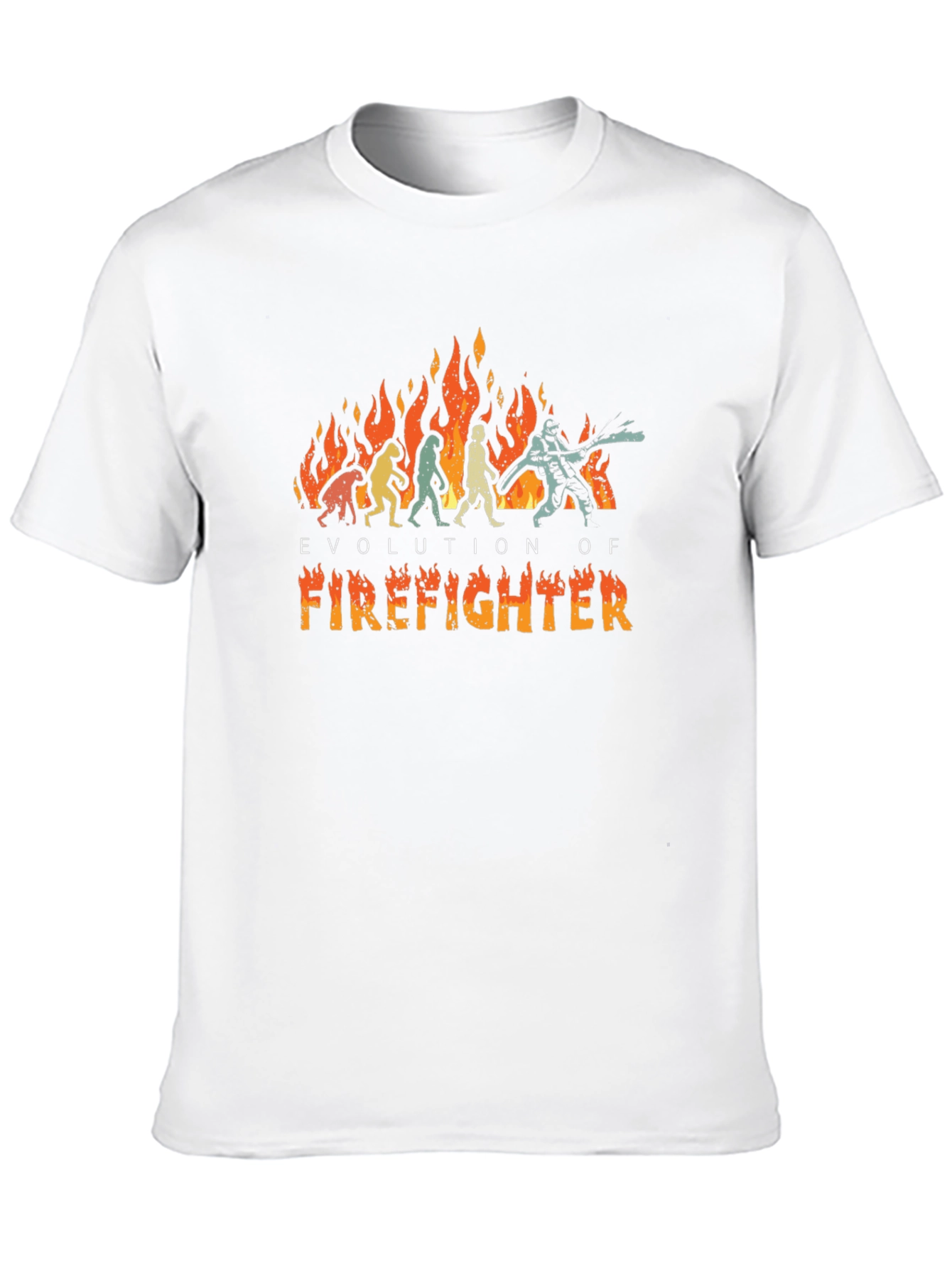 Evolution of Firefighter Black T-Shirt