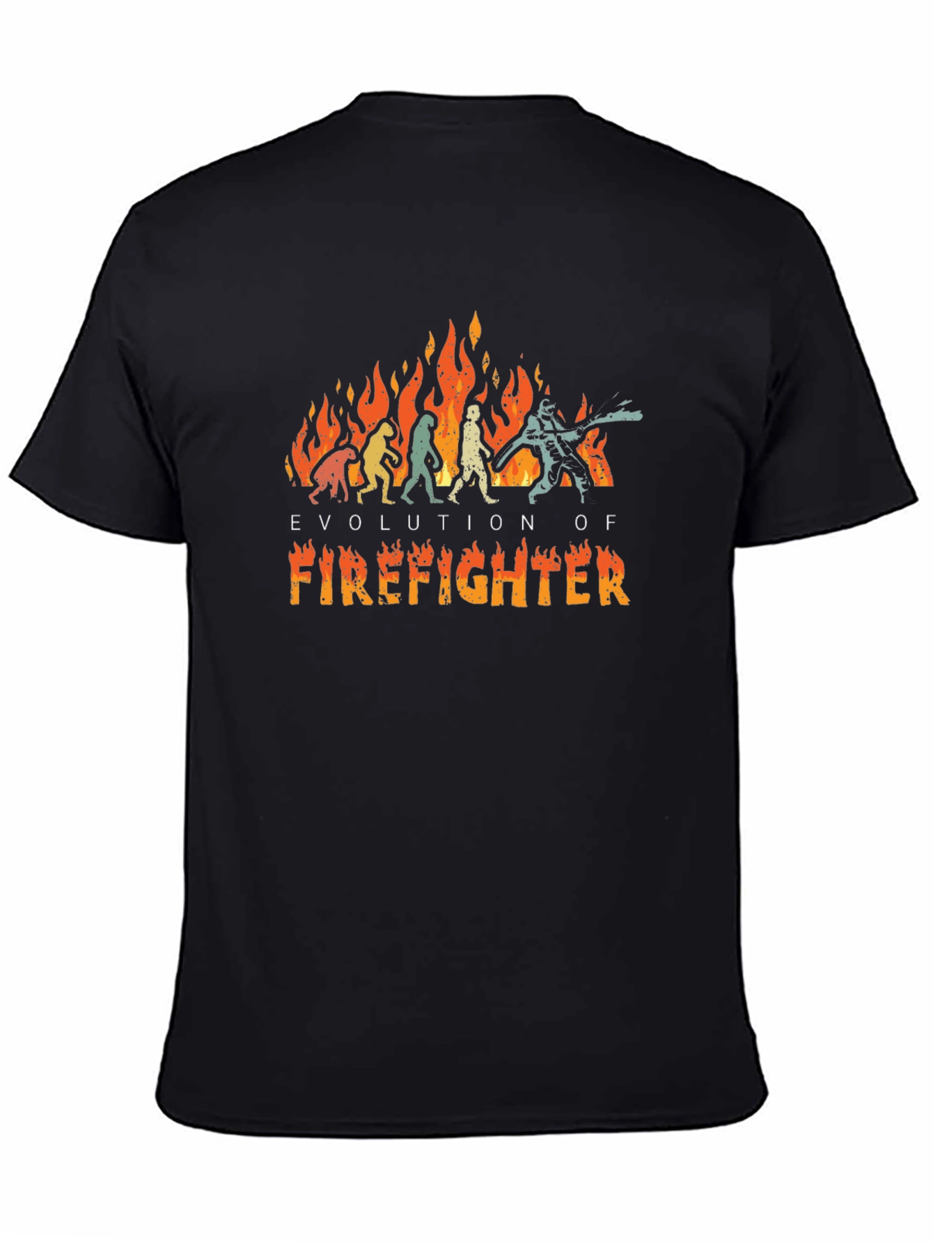 Evolution of Firefighter Black T-Shirt