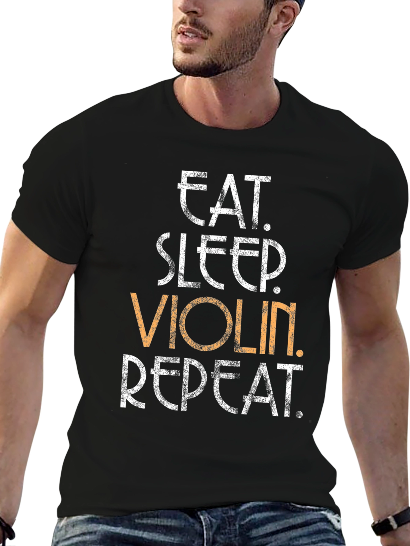 Eat Sleep Violin Repeat Graphic Tee