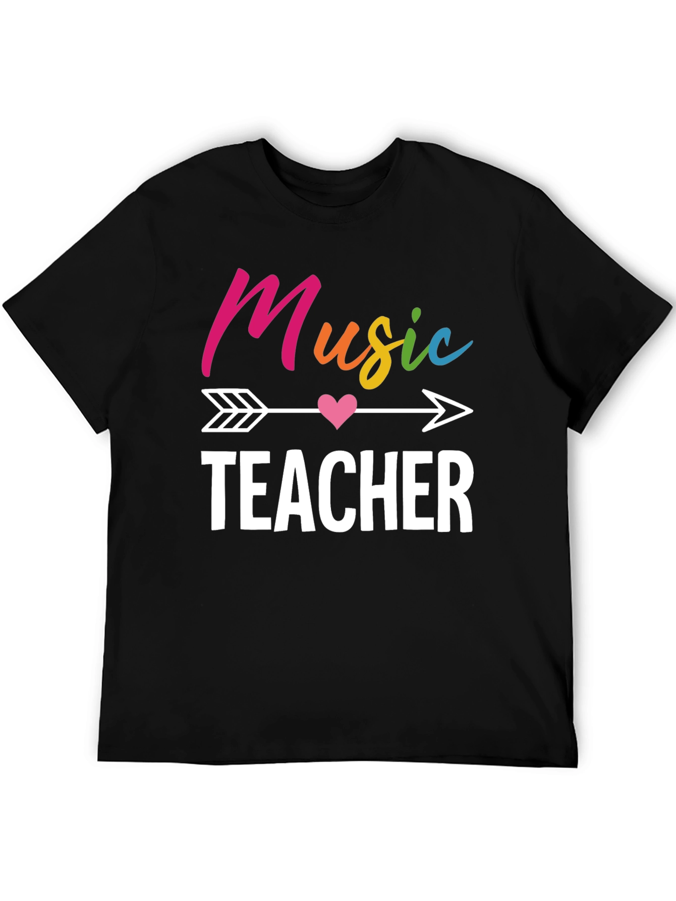 Music Teacher Graphic Tee - Rainbow Design