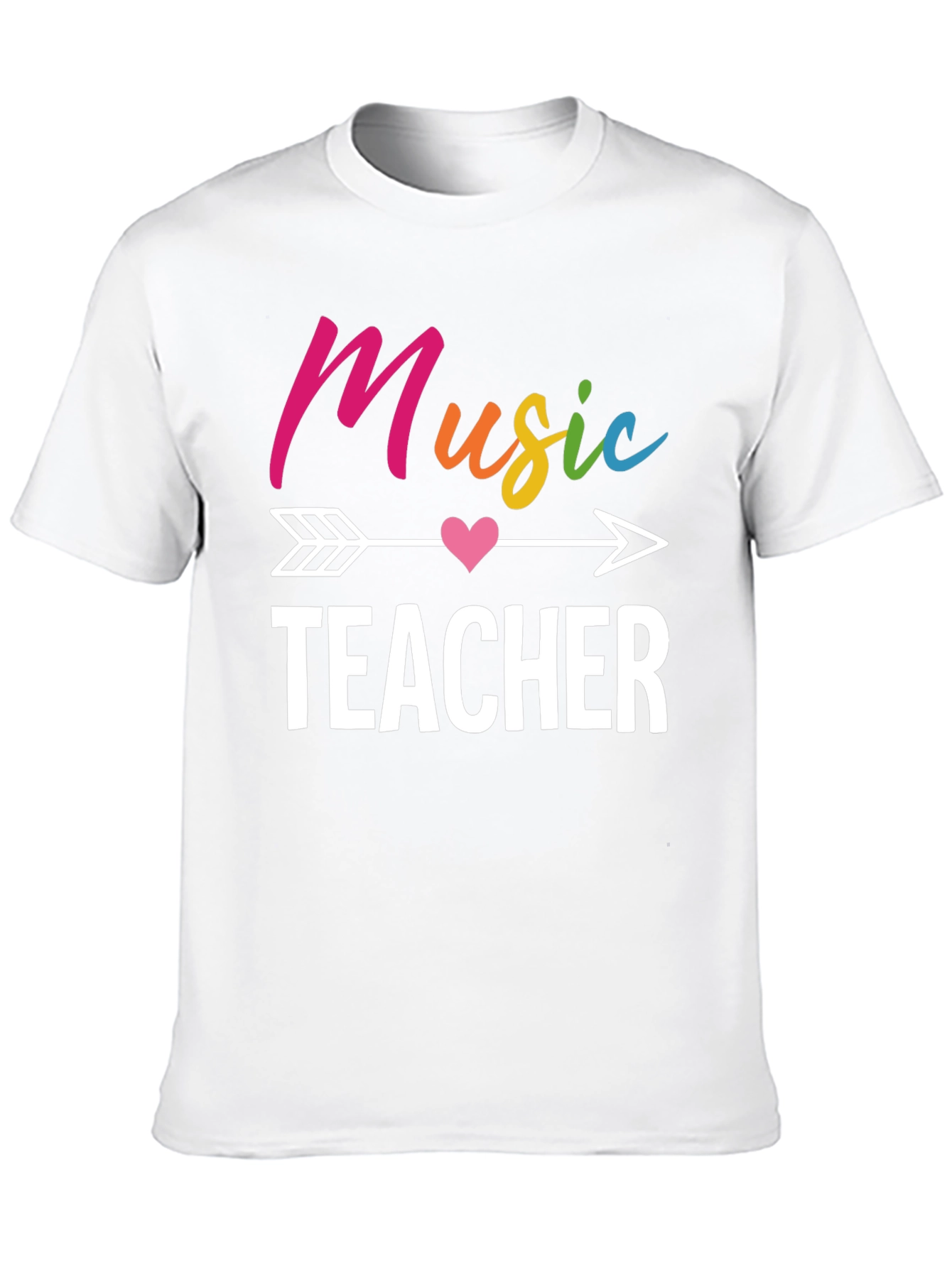 Music Teacher Graphic Tee - Rainbow Design