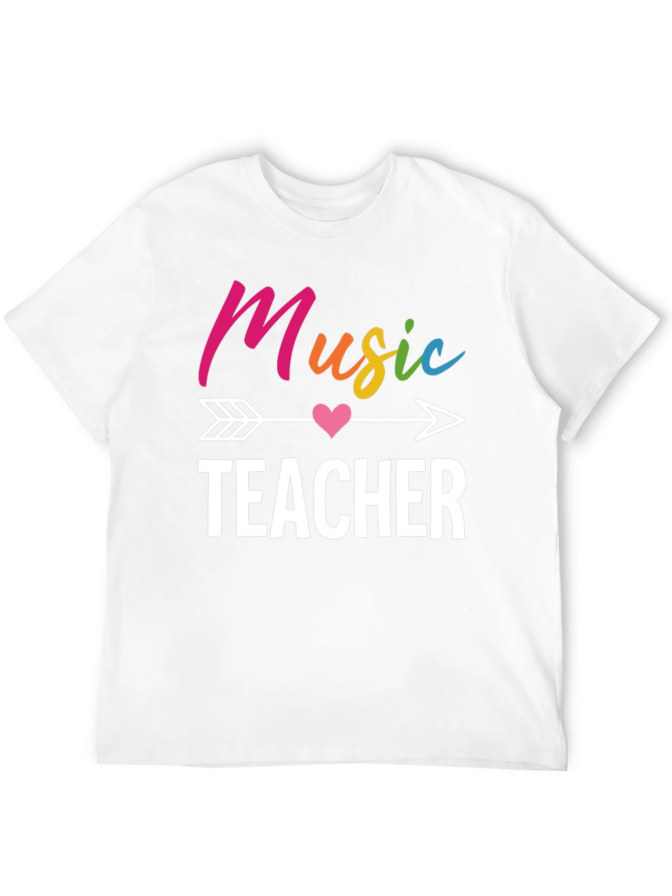 Music Teacher Graphic Tee - Rainbow Design