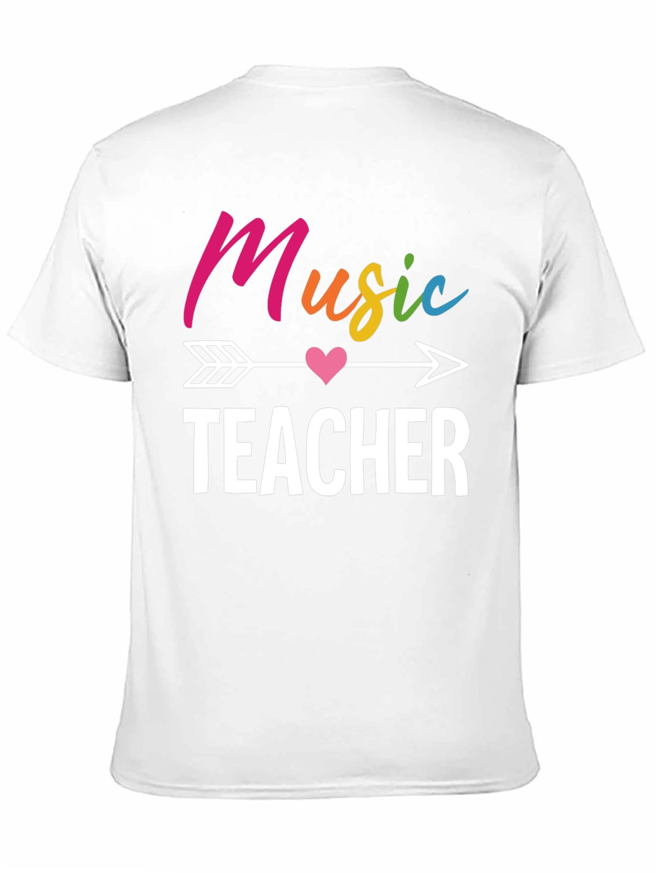 Music Teacher Graphic Tee - Rainbow Design