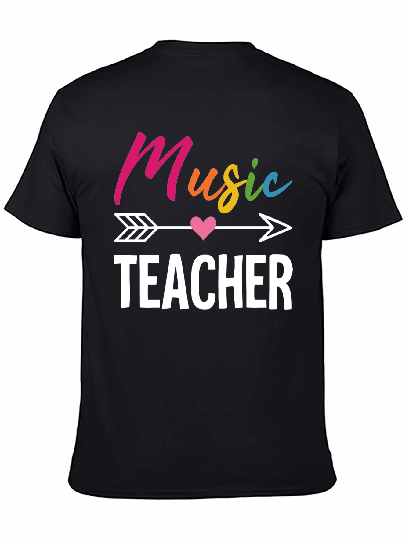 Music Teacher Graphic Tee - Rainbow Design