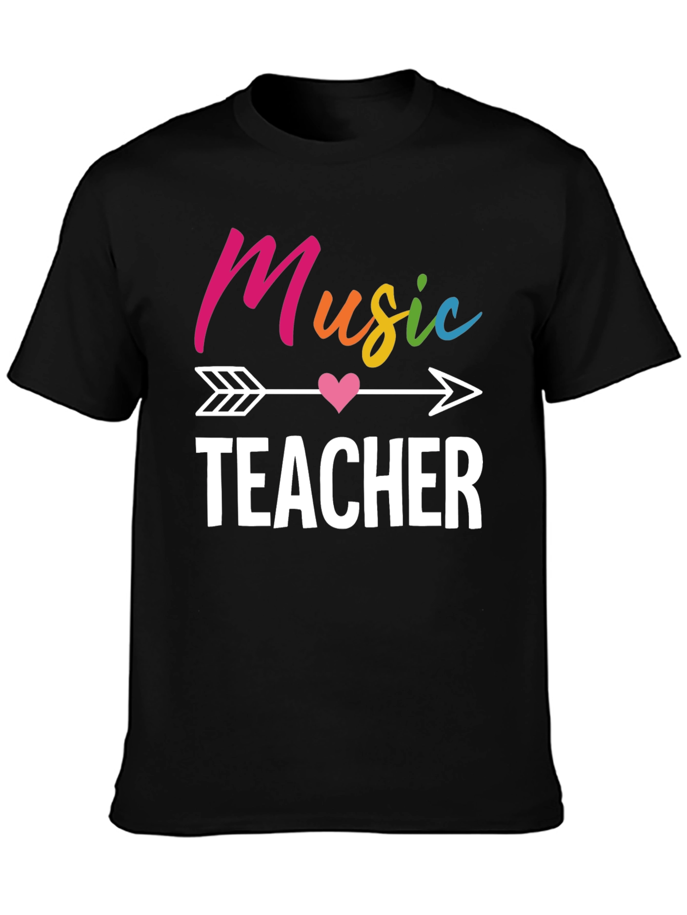 Music Teacher Graphic Tee - Rainbow Design