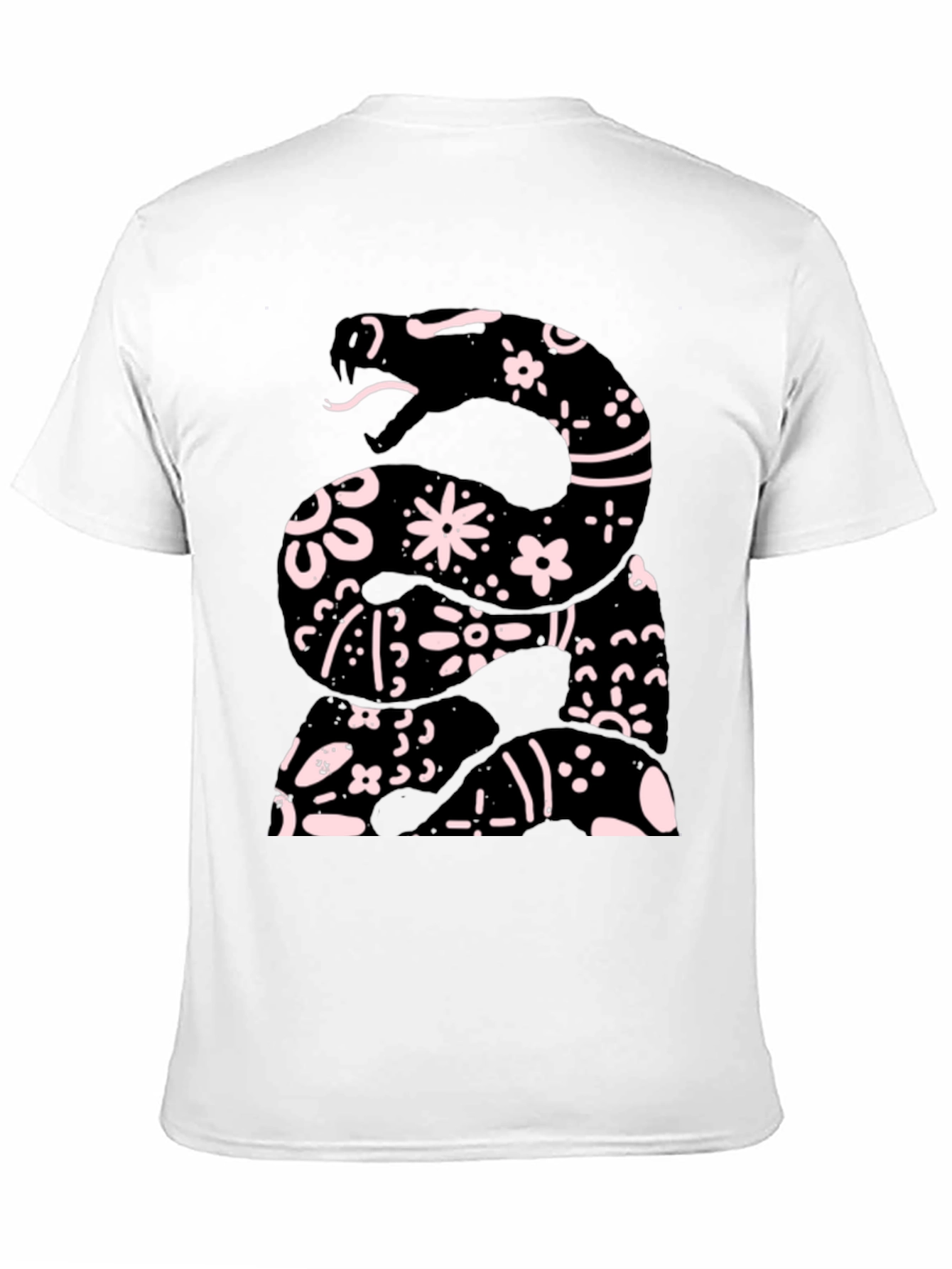 Floral Snake Print Mens Tee