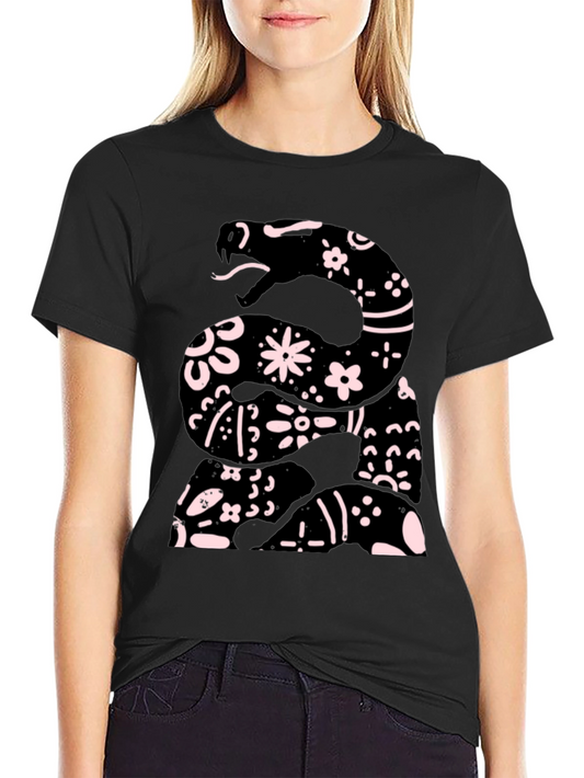 Floral Snake Print Mens Tee