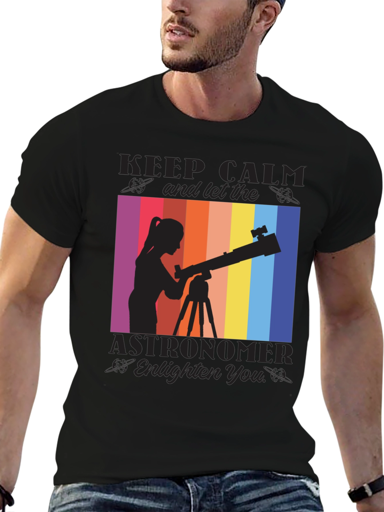 Astronomer Graphic T-Shirt - Keep Calm & Explore!