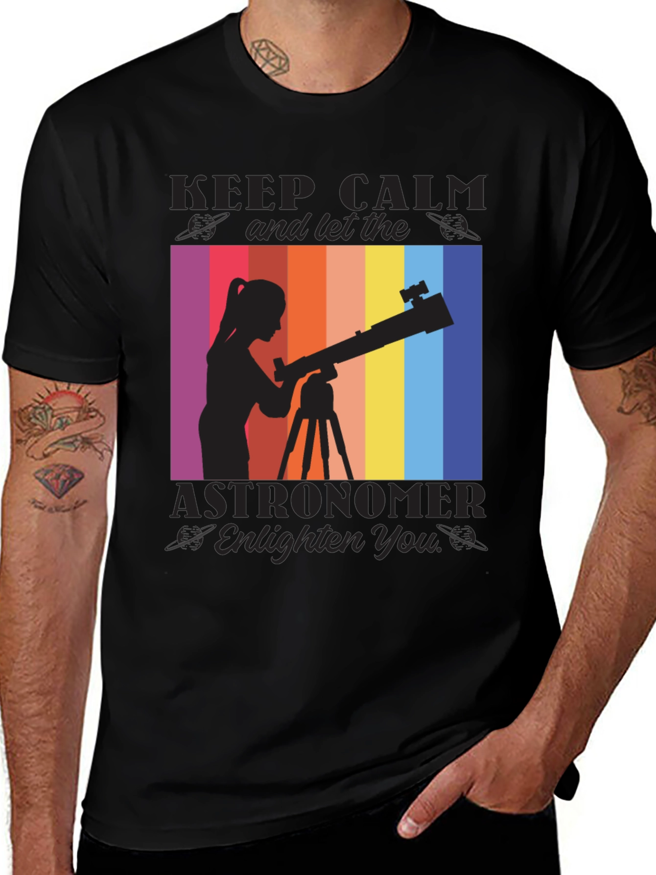 Astronomer Graphic T-Shirt - Keep Calm & Explore!