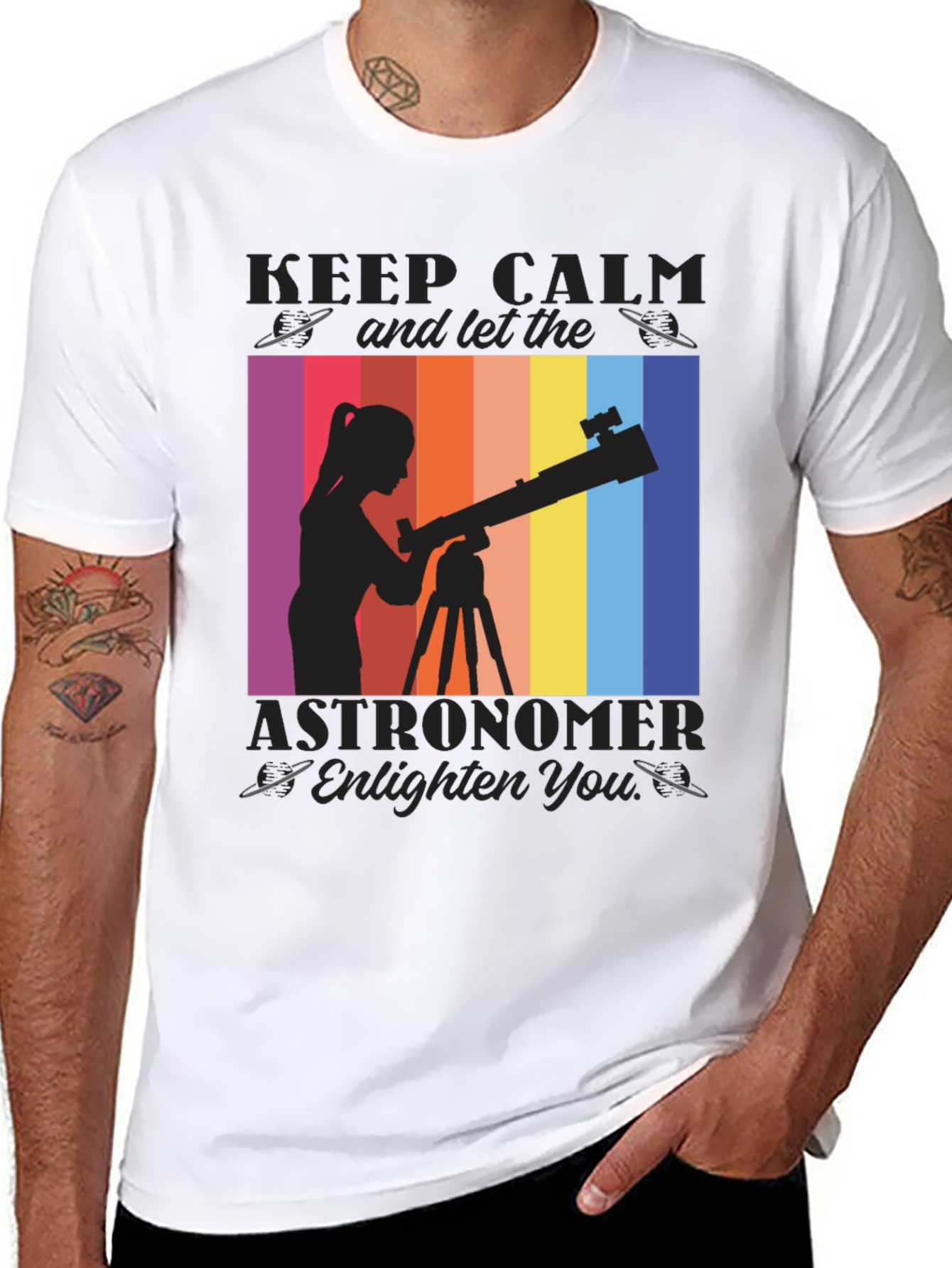 Astronomer Graphic T-Shirt - Keep Calm & Explore!