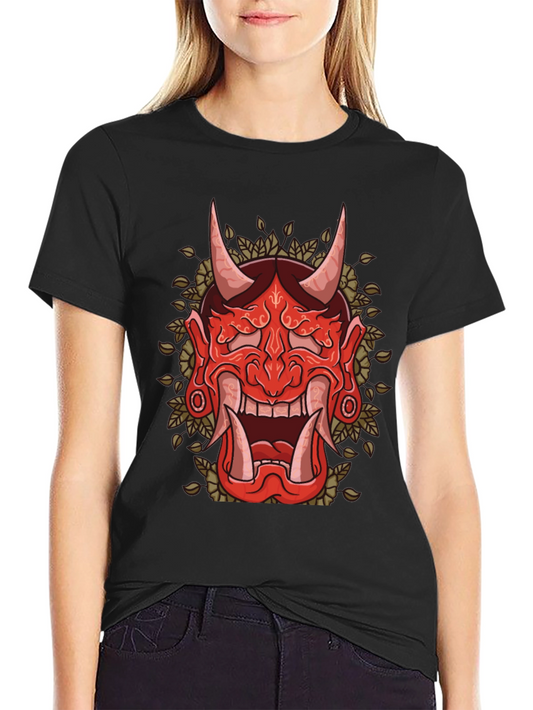 Hannya Mask Graphic Tee - Japanese Demon Shirt