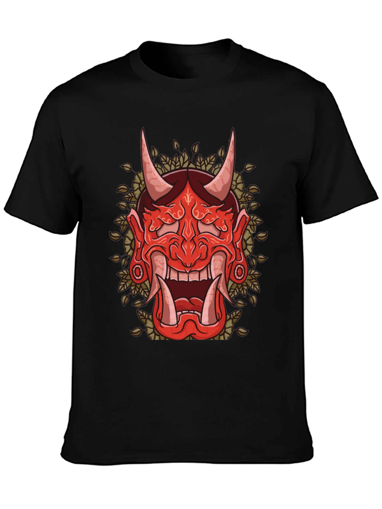 Hannya Mask Graphic Tee - Japanese Demon Shirt
