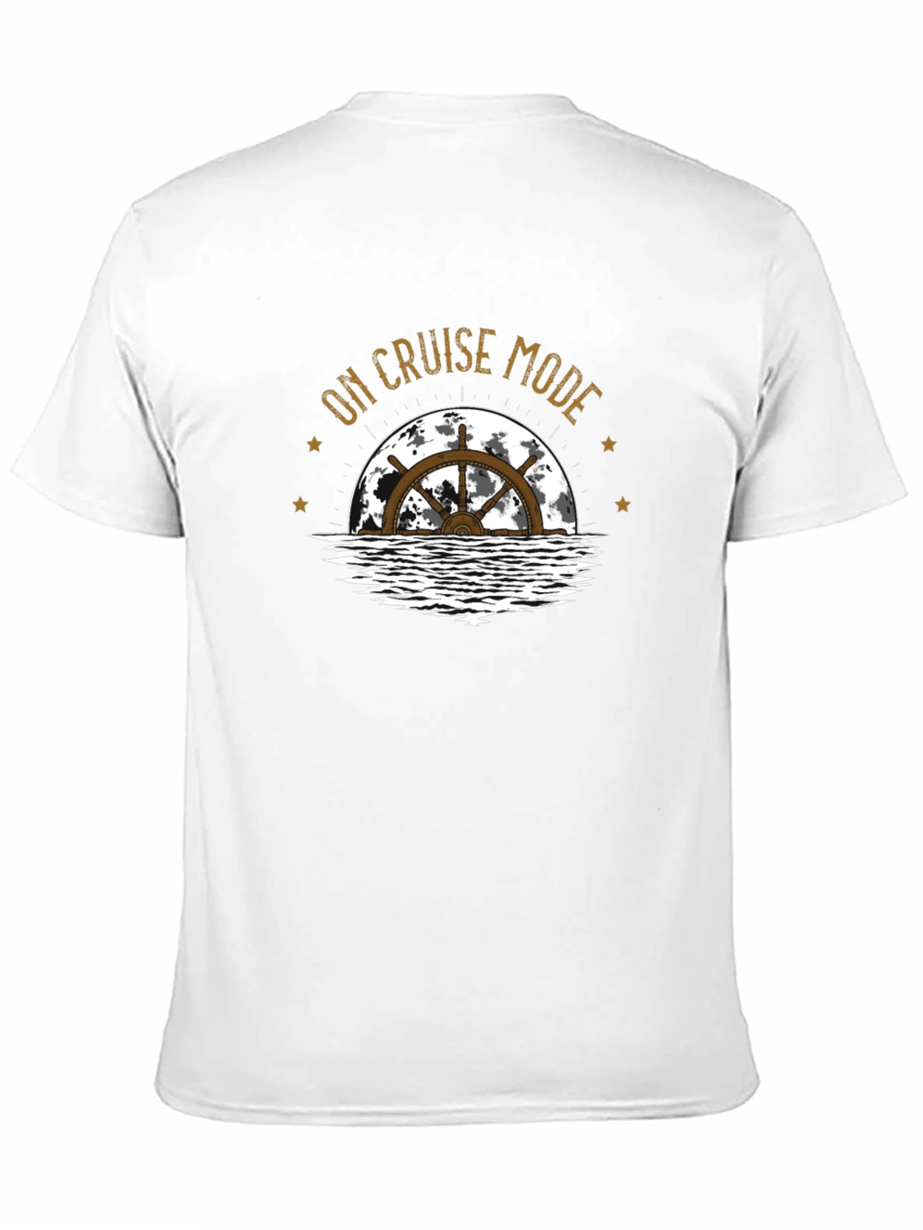 Cruise Mode Graphic Tee - Black Cotton T-Shirt