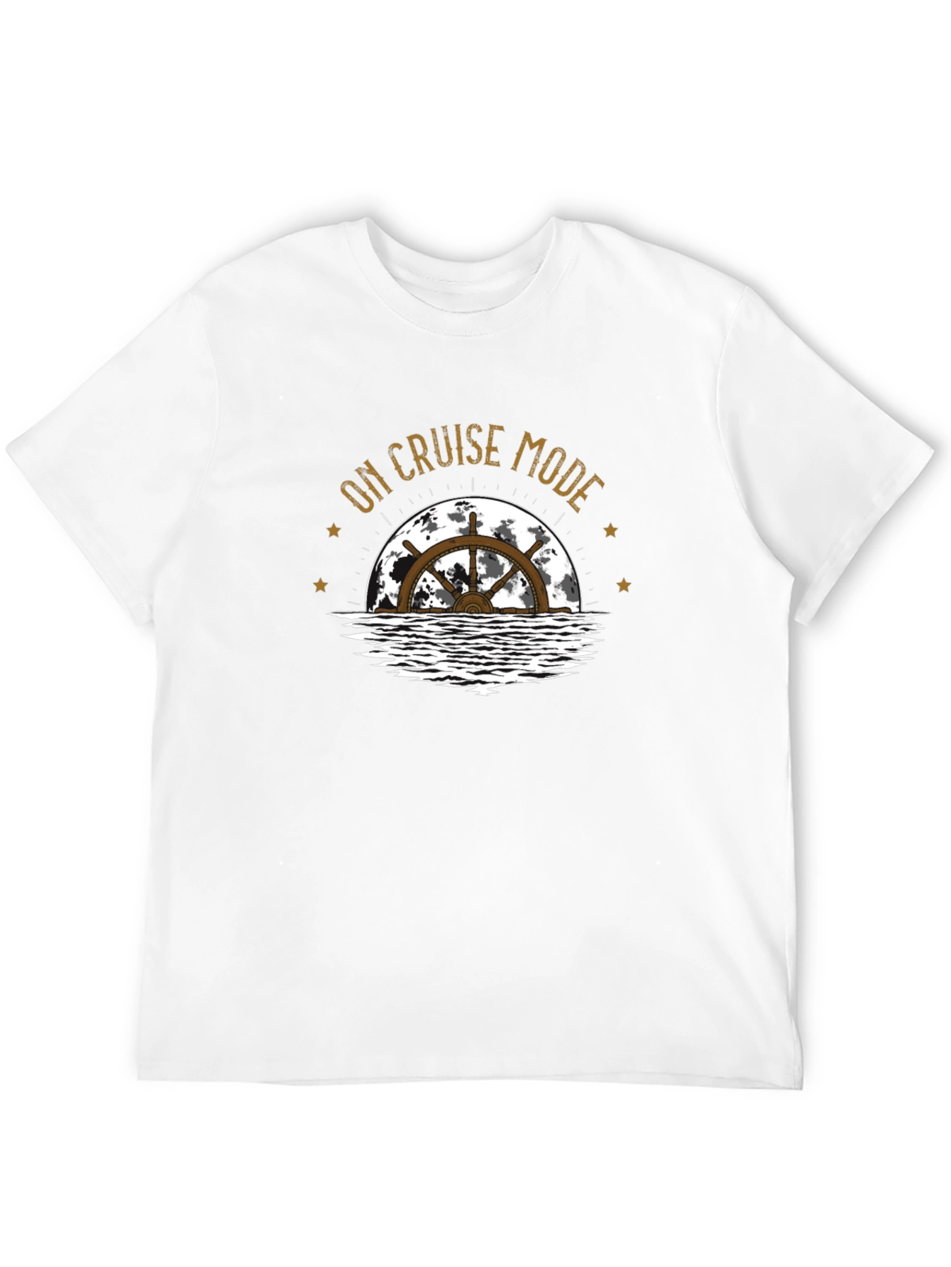 Cruise Mode Graphic Tee - Black Cotton T-Shirt