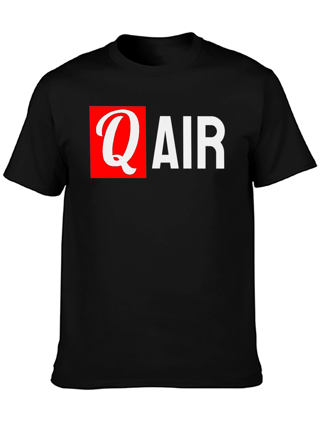 Q Air Black T-Shirt: Stylish Graphic Tee