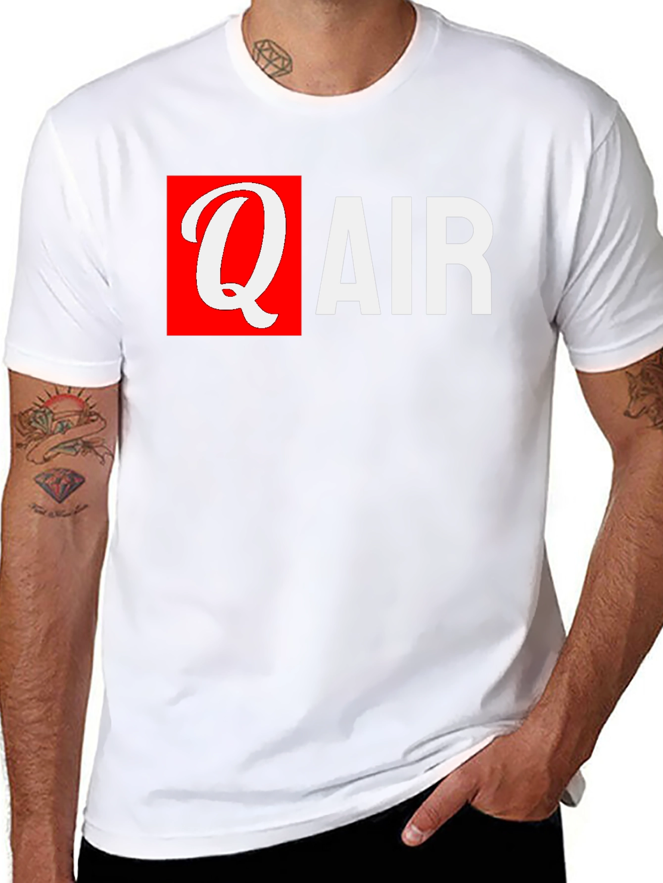 Q Air Black T-Shirt: Stylish Graphic Tee
