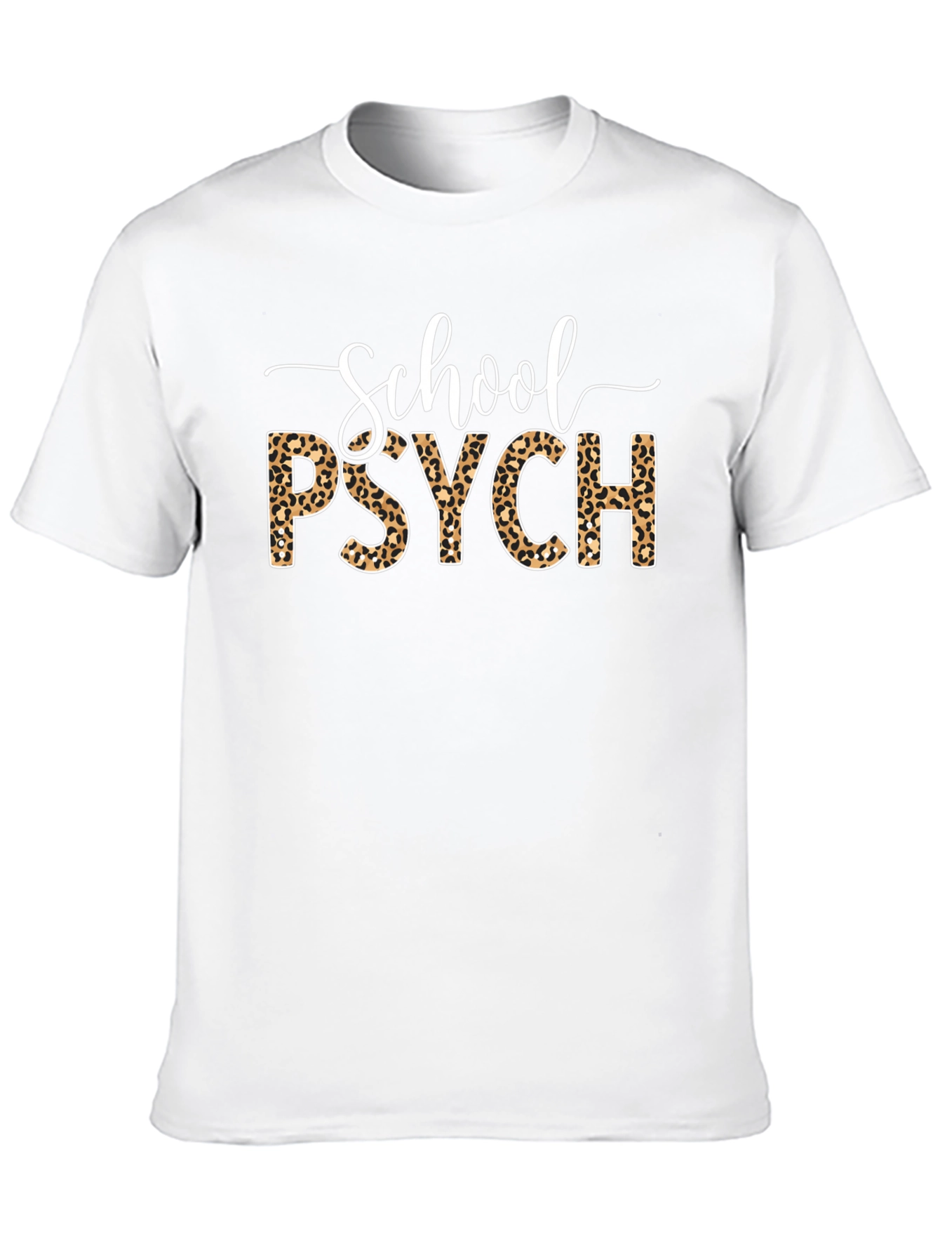 School Psych Leopard Print T-Shirt