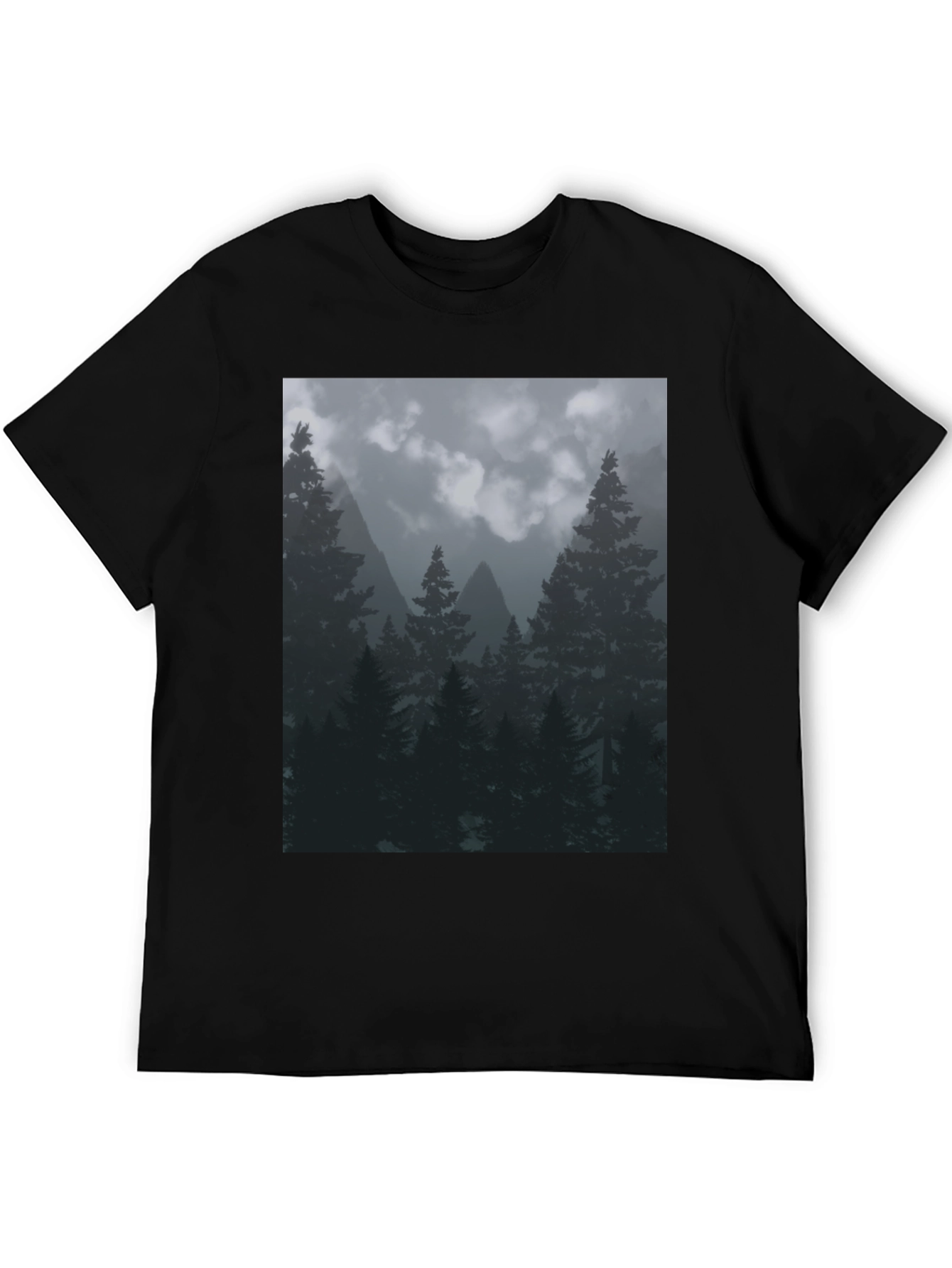 Nature Forest T-Shirt Black