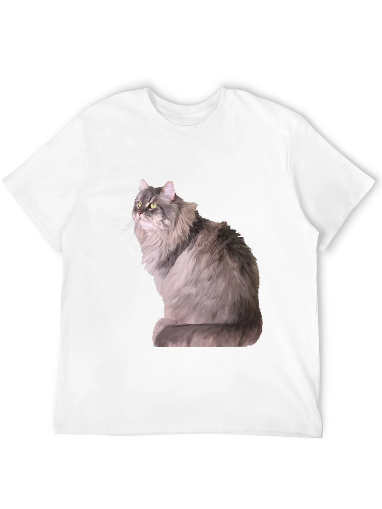 Cool Cat Graphic Tee - Trendy Mens Black T-Shirt