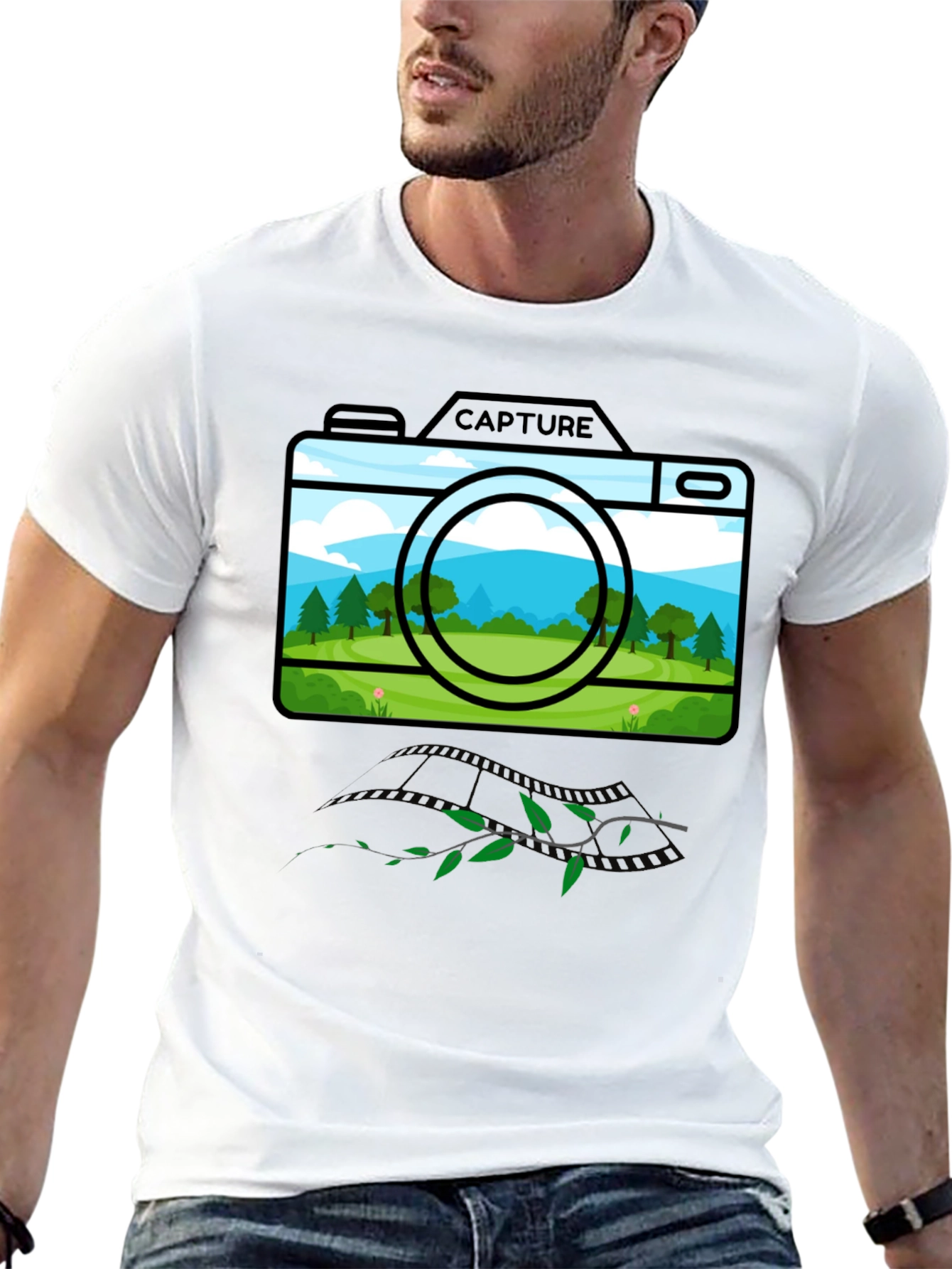 Nature Capture Graphic Tee - Black Cotton Blend