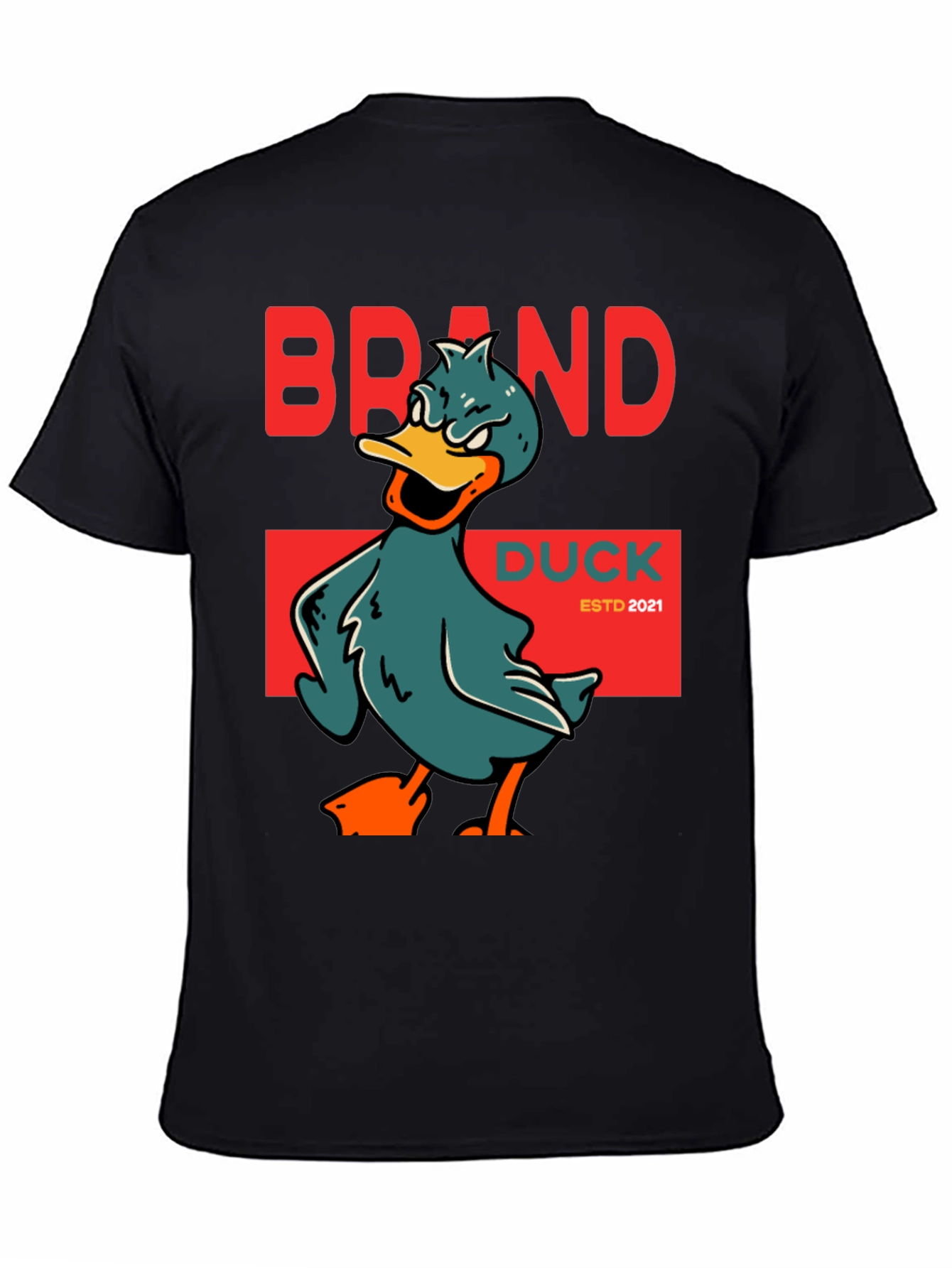 Brand Duck ESTD 2021 Black T-Shirt