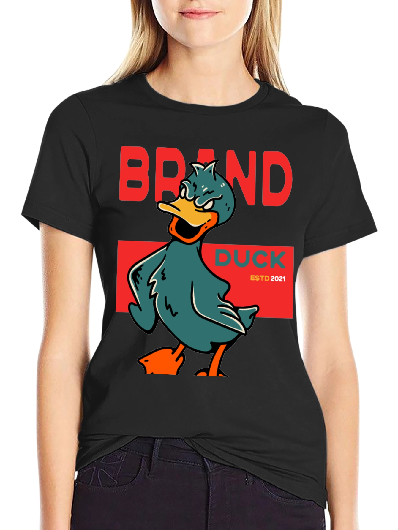 Brand Duck ESTD 2021 Black T-Shirt