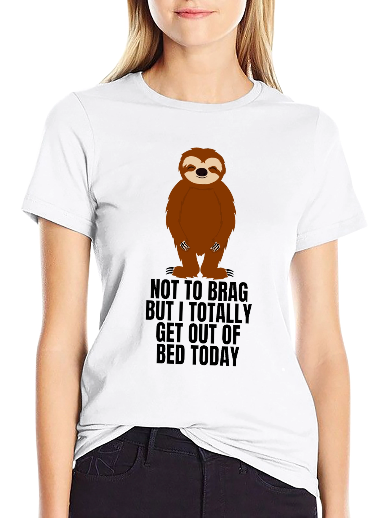 Sloth Get Out Of Bed Graphic Tee