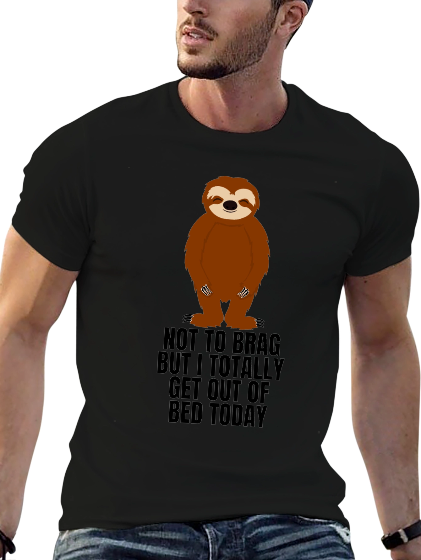Sloth Get Out Of Bed Graphic Tee