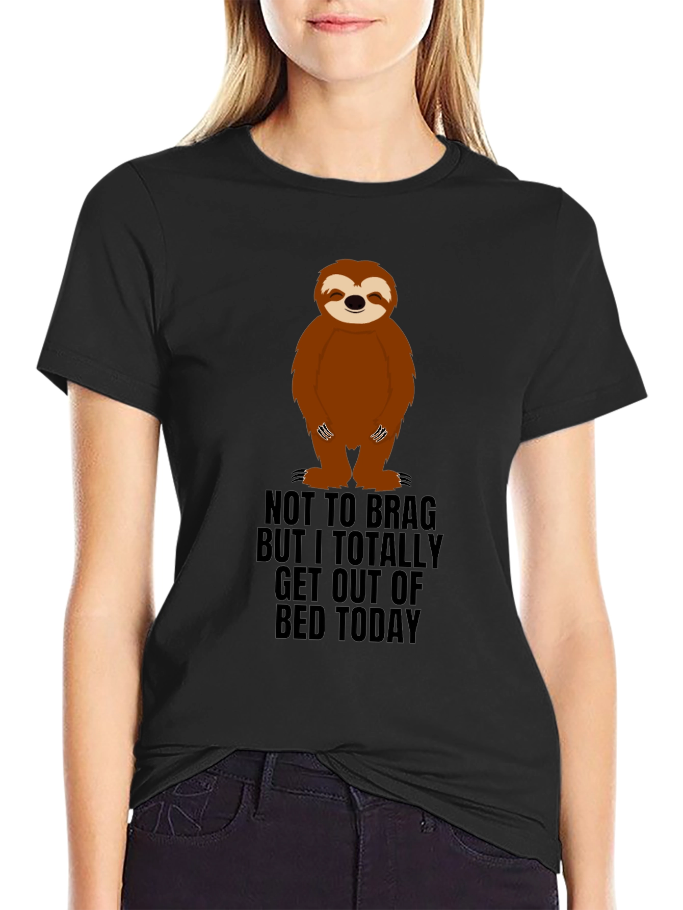 Sloth Get Out Of Bed Graphic Tee