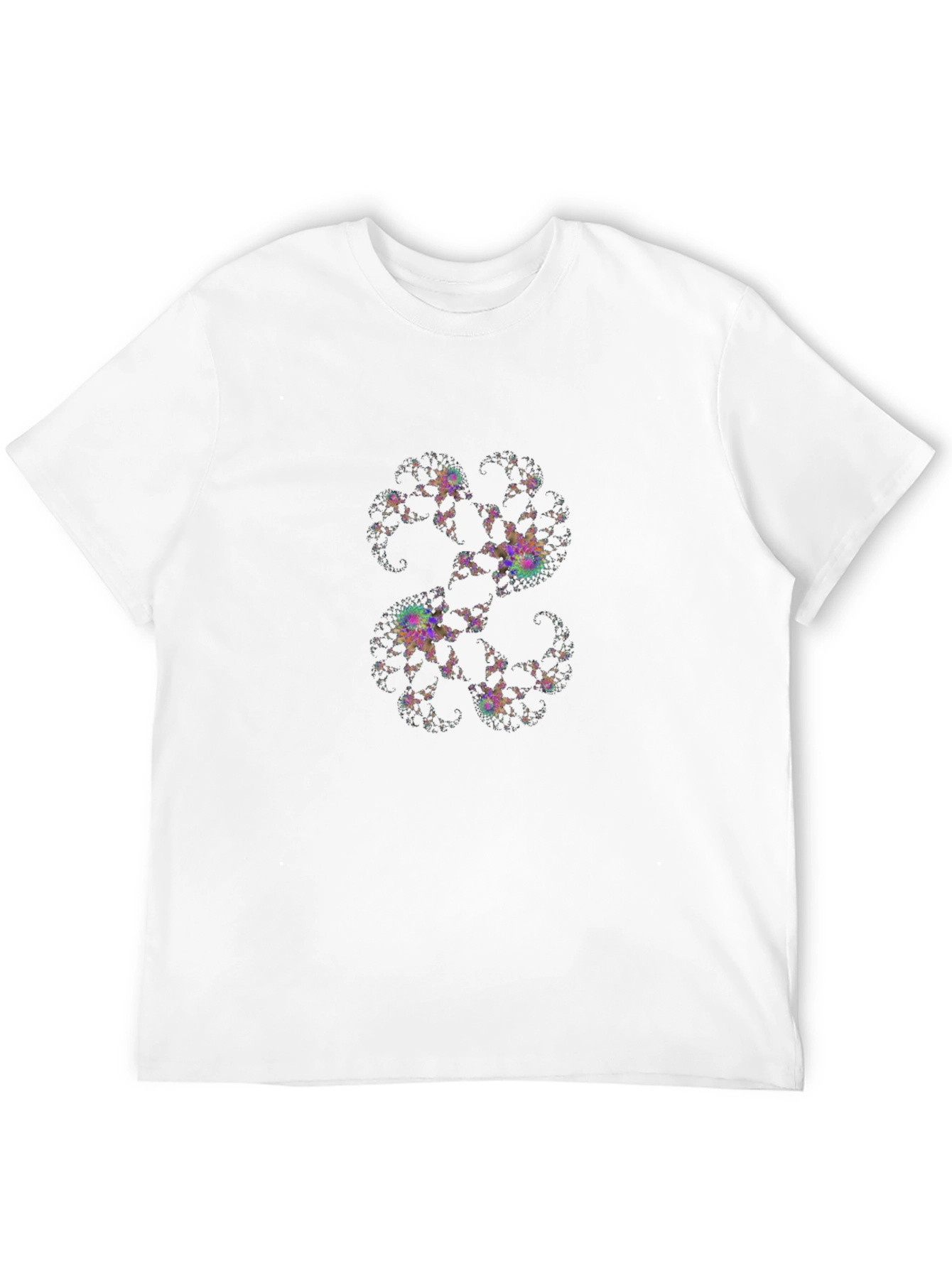 Fractal Art Black T-Shirt - Unique Design