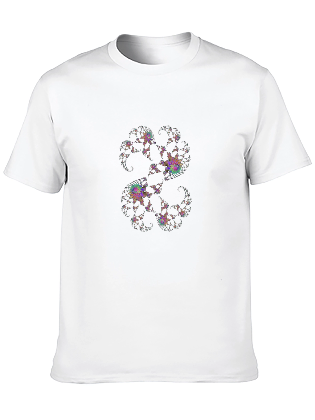 Fractal Art Black T-Shirt - Unique Design
