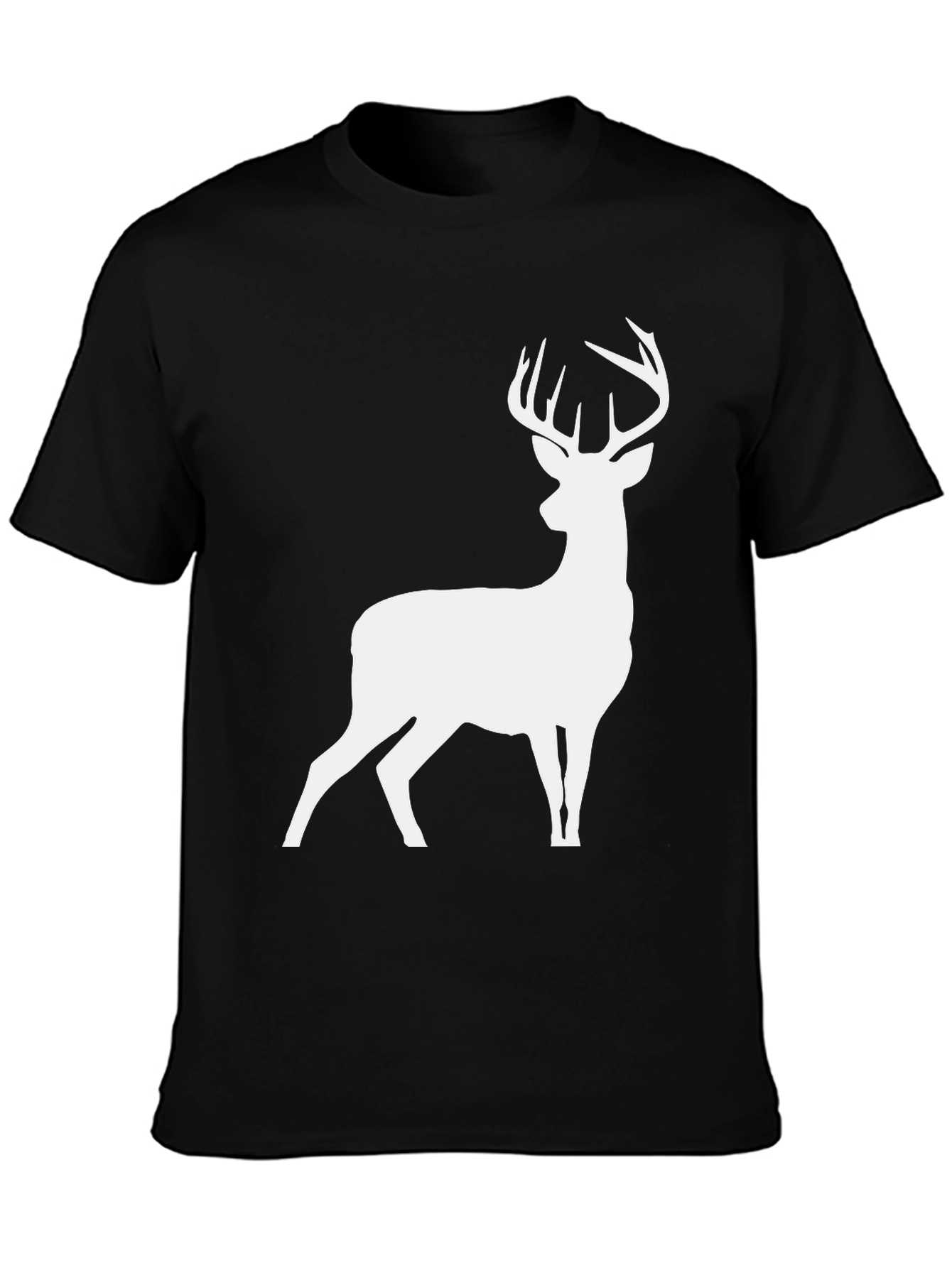 Buck Deer Graphic Tee - Mens Black T-Shirt