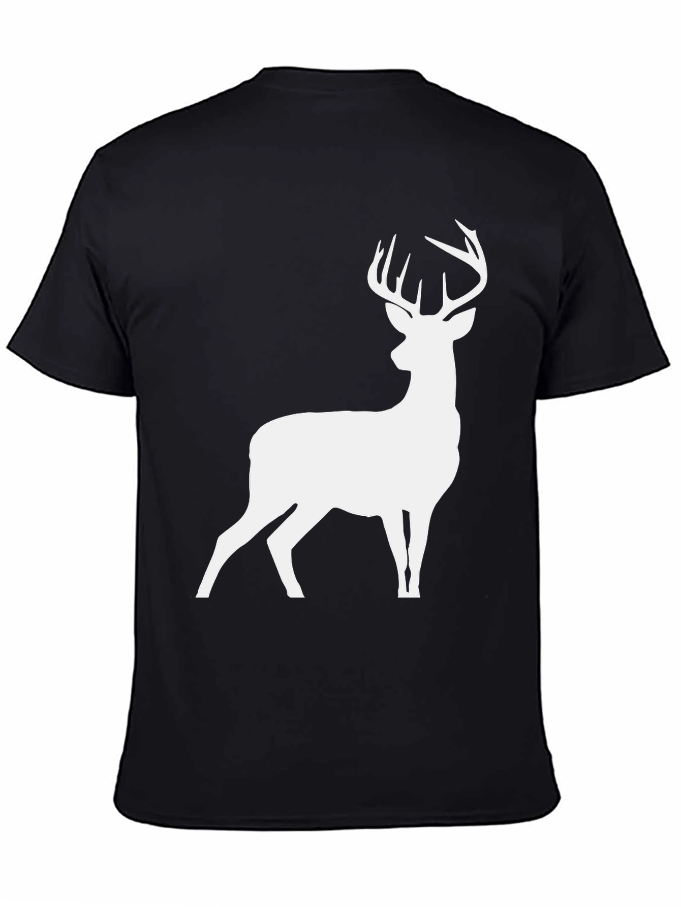 Buck Deer Graphic Tee - Mens Black T-Shirt