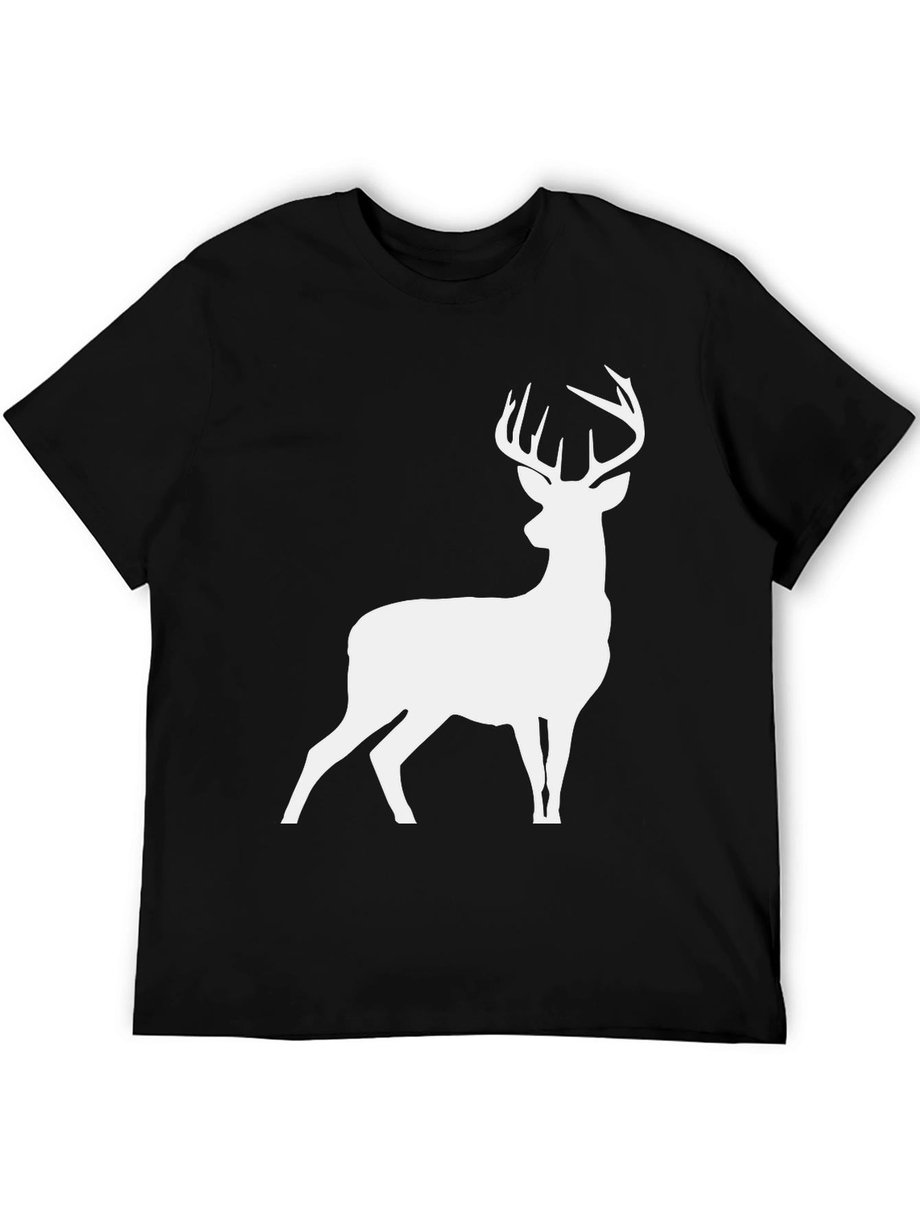 Buck Deer Graphic Tee - Mens Black T-Shirt