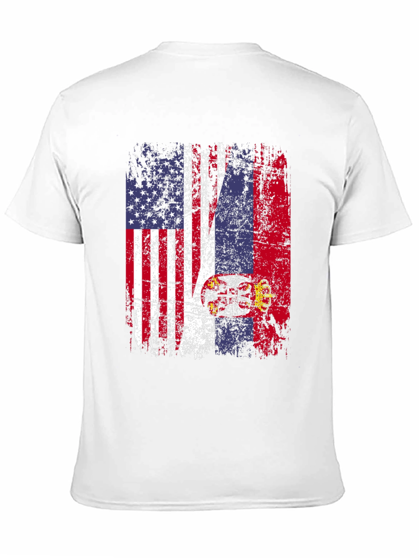 USA Serbia Flag Graphic T-Shirt