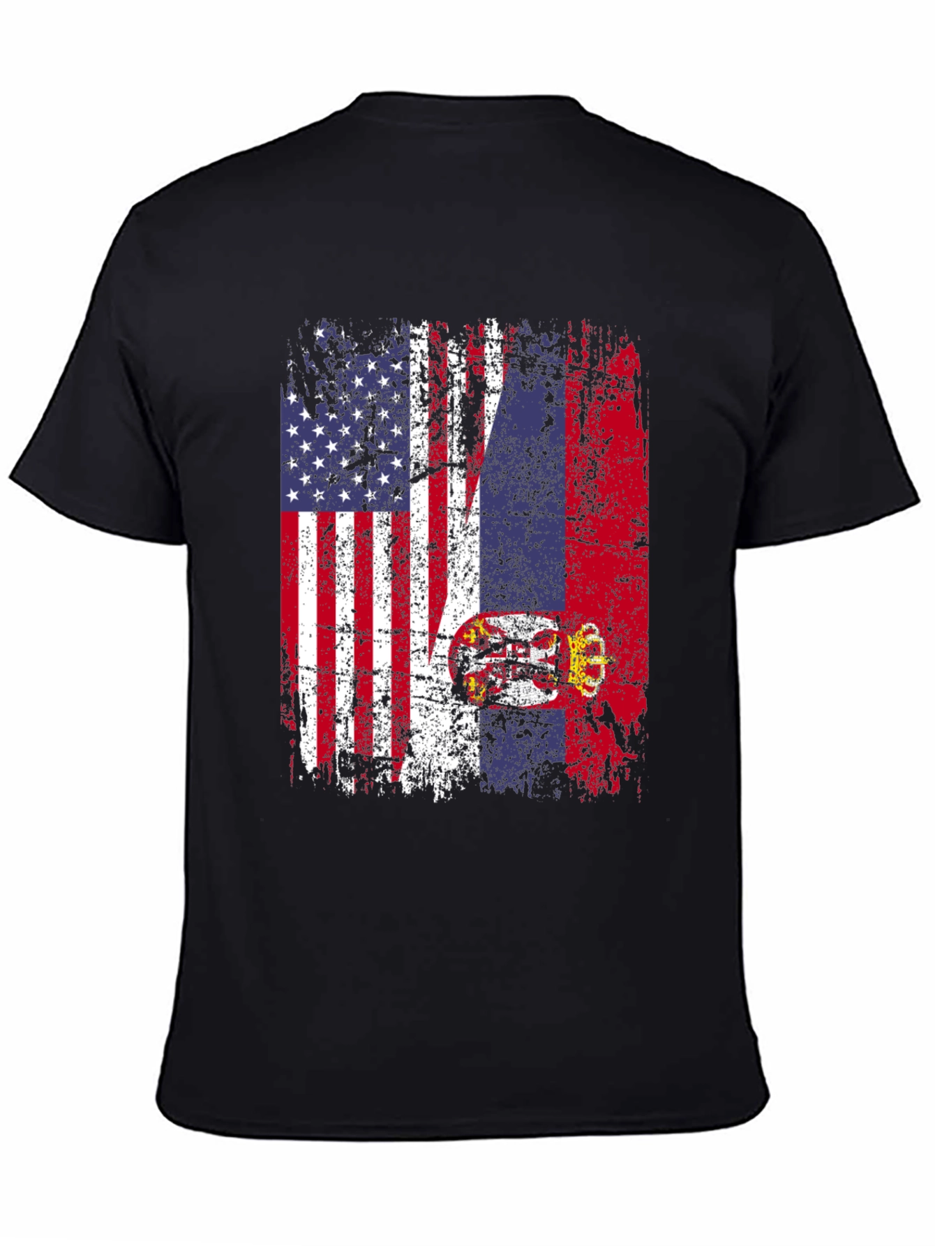 USA Serbia Flag Graphic T-Shirt