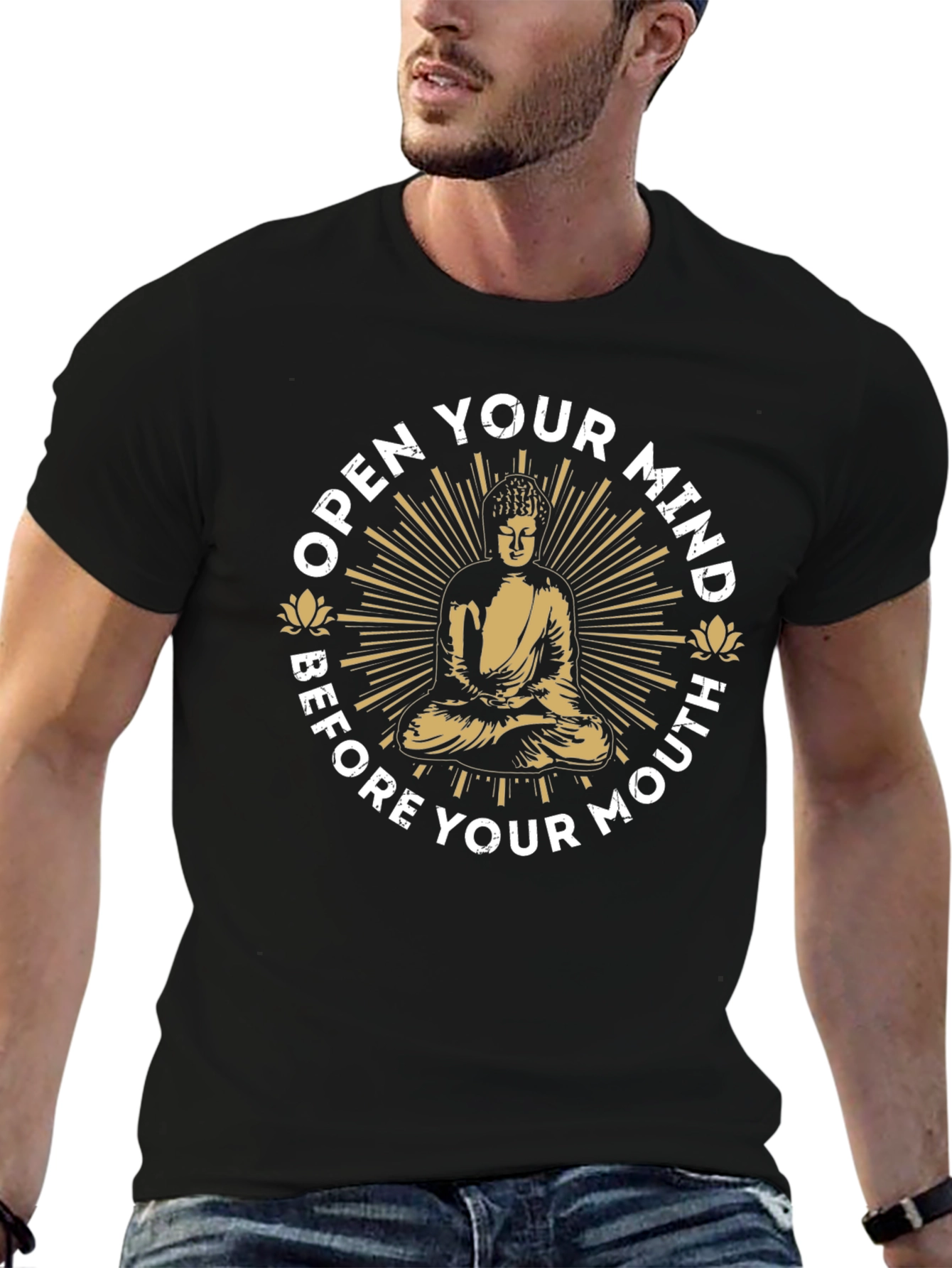 Open Your Mind T-Shirt - Buddha Graphic Tee