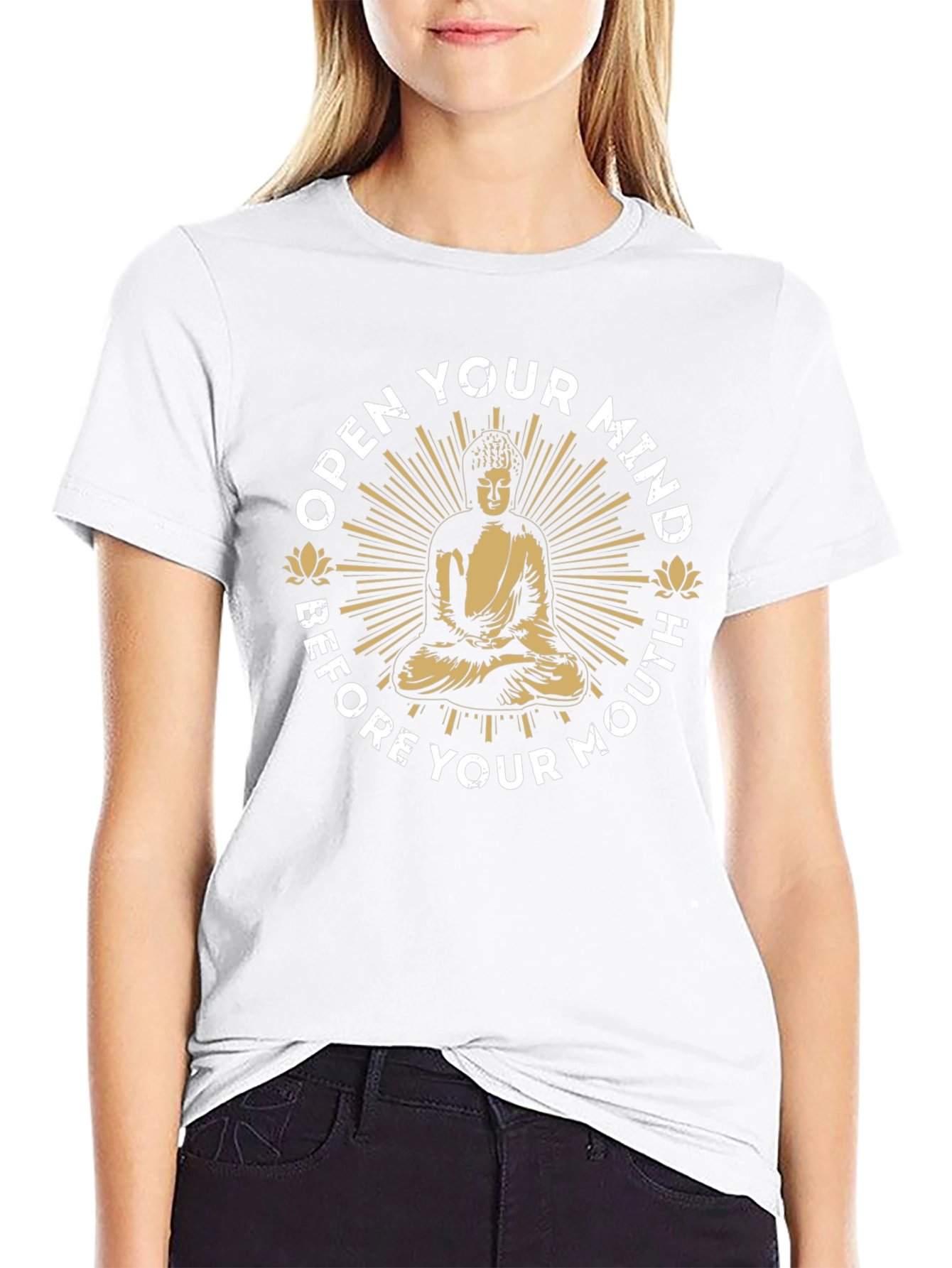 Open Your Mind T-Shirt - Buddha Graphic Tee