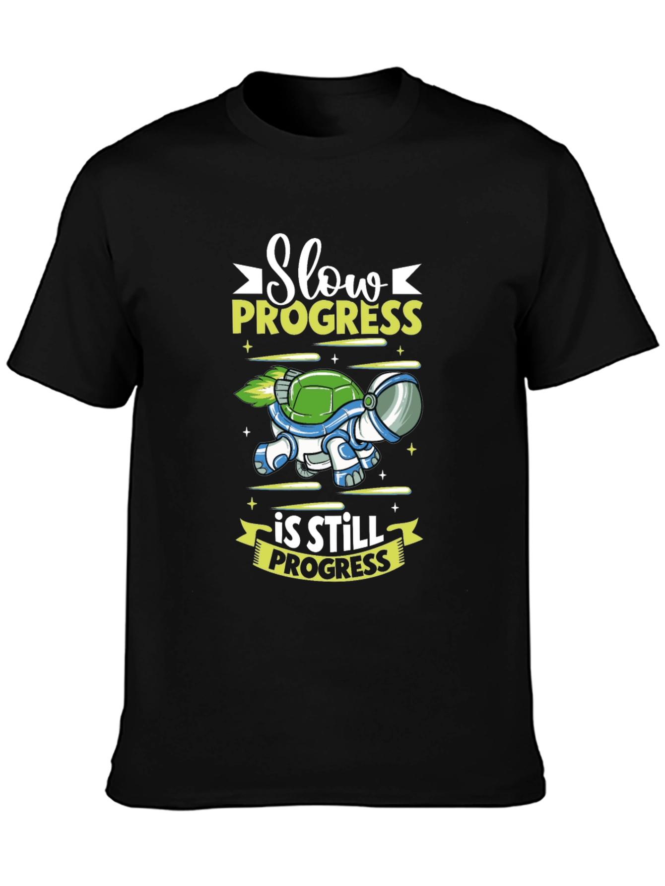 Slow Progress Turtle T-Shirt - Space Design